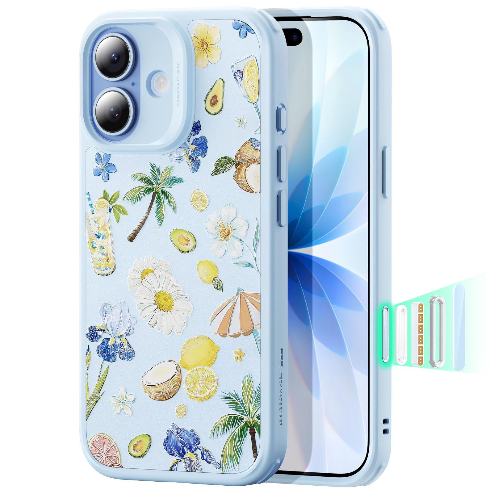 ESR for iPhone 17 Case, Camera Control Cover, Compatible with MagSafe, Shockproof Military-Grade Protection, Magnetic Case for i