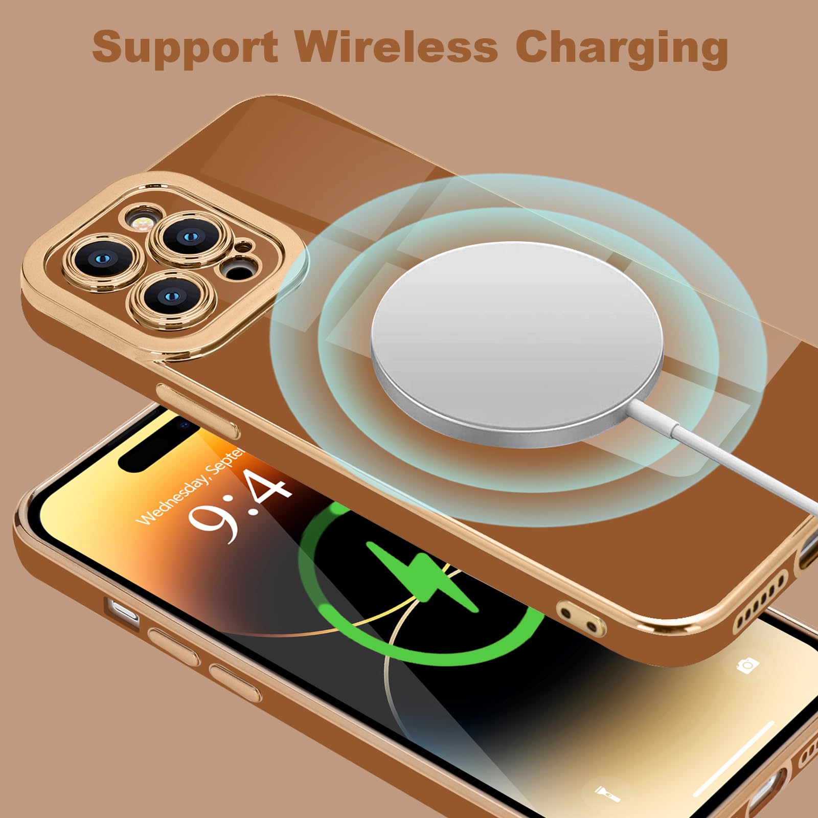 Lafunda For Iphone 14 Pro Max Case, Cute Soft Silicone Shockproof Cover For Women Girls Anti Scratch Camera Protective Luxury Sh