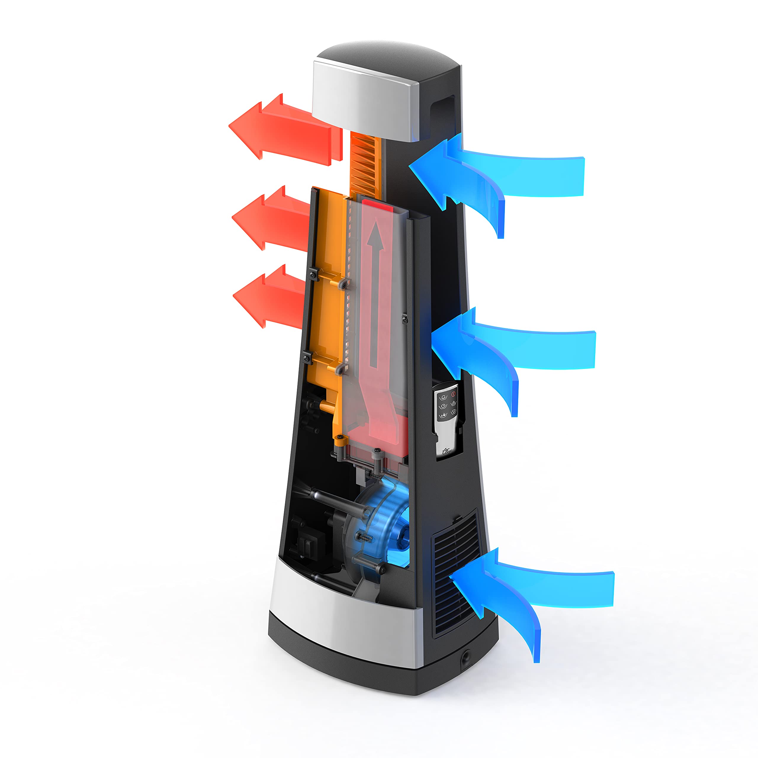 Lasko Bladeless W/Remote Space Heaters, 27&Quot, Silver Aw300