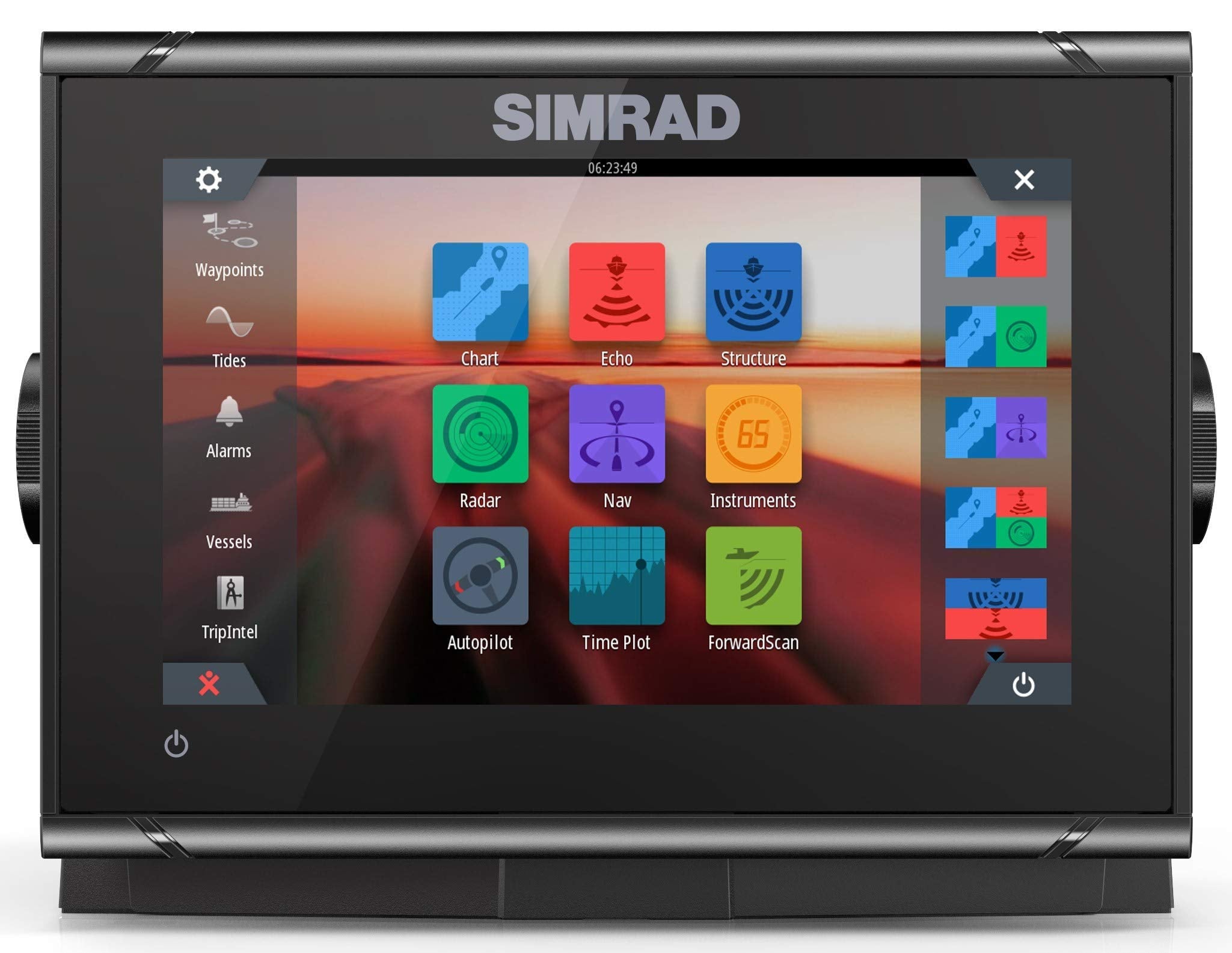 Simrad Go7 Xsr   7 Inch Chartplotter With Active Imaging 3 In 1 Transducer, C Map Discover Chart Card