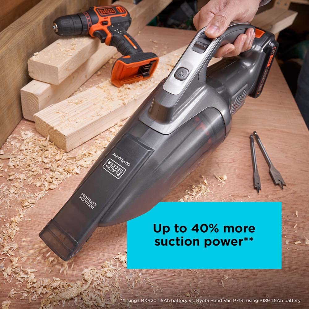 Black+Decker 20V Dustbuster, Cordless Handheld Vacuum, Home And Car Vacuum With Removable/Rechargeable Battery (Bchv001C1)