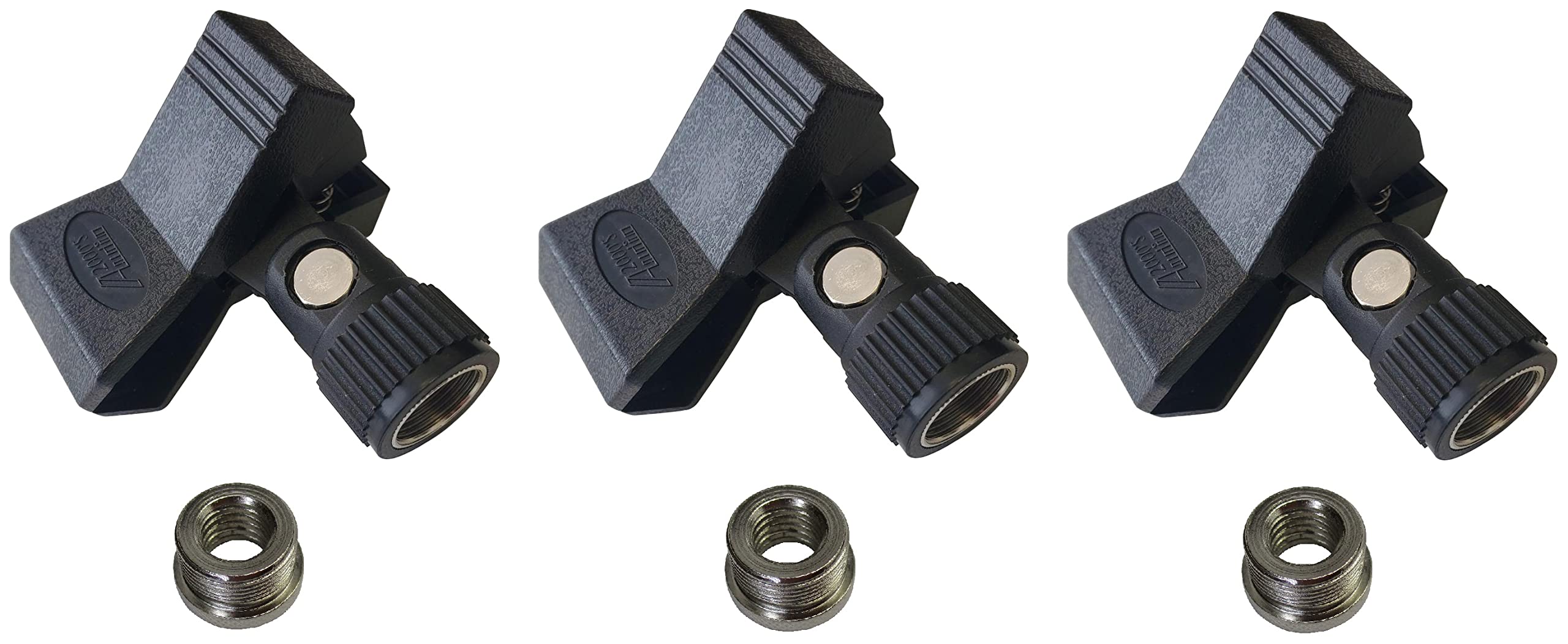 Audio 2000S Amc4171 Universal Microphone Clip Holder With Adapter (3 Pack)