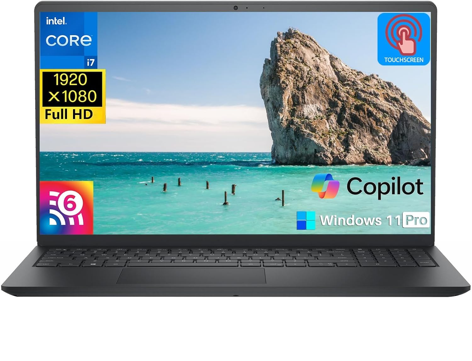 Dell 15 DC15250 Touchscreen Laptop for Business Student, Intel 10-Core i7-1355U(up to 5.0GHz), 15.6 FHD Anti-Glare Display, 32