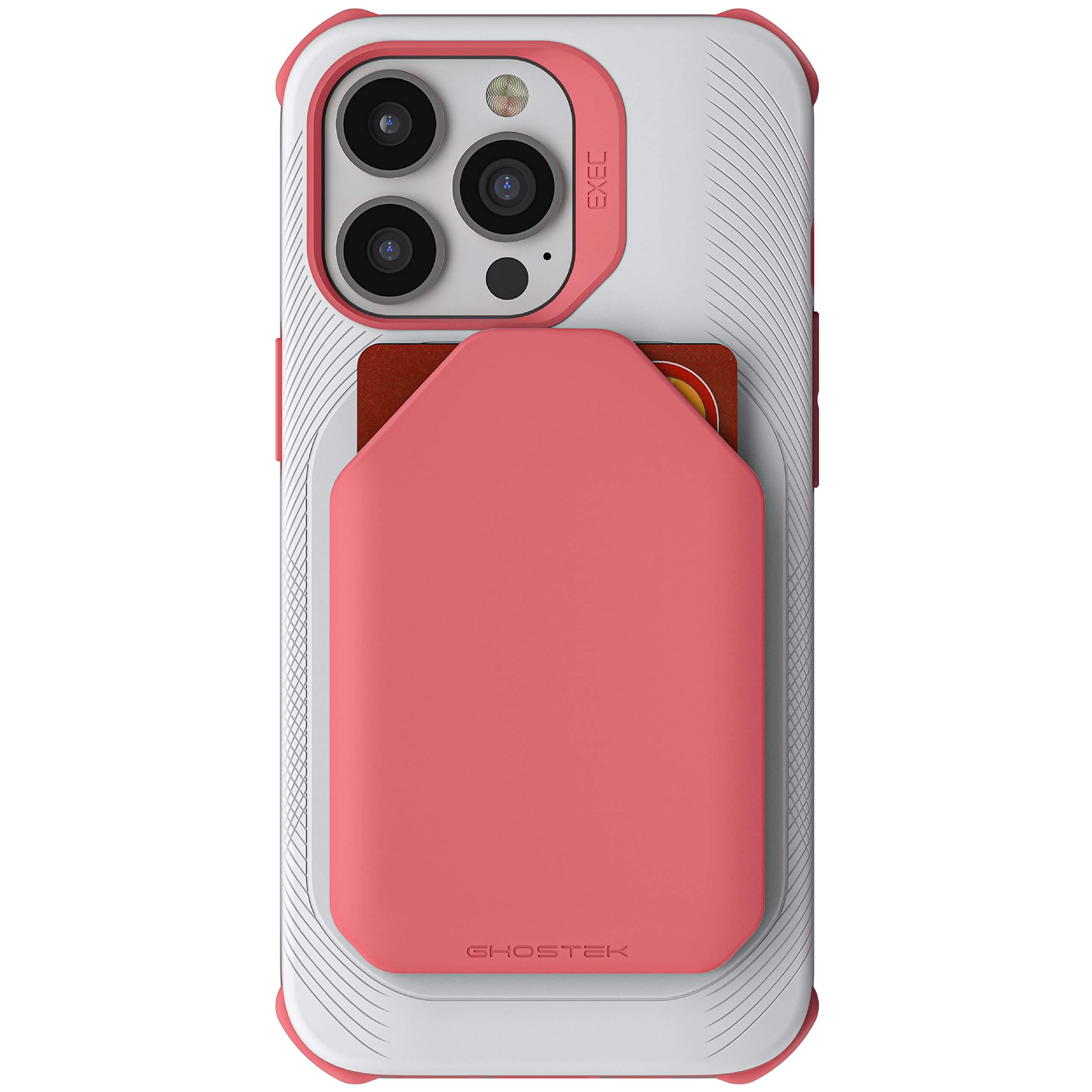 Ghostek EXEC iPhone 13 Pro Wallet Case For Women Works with Magnetic Car Mounts Credit Card Holder is Detachable to Support MagS