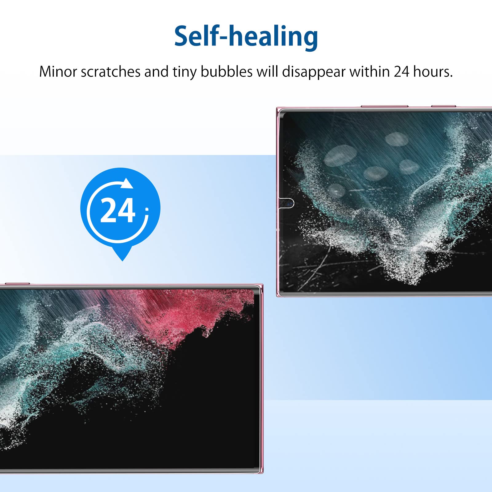 Phisimoo For Samsung Galaxy S22 Ultra Privacy Screen Protector, Anti Spy Flexible Tpu Film [2 Pack], Support Fingerprint Unlock,