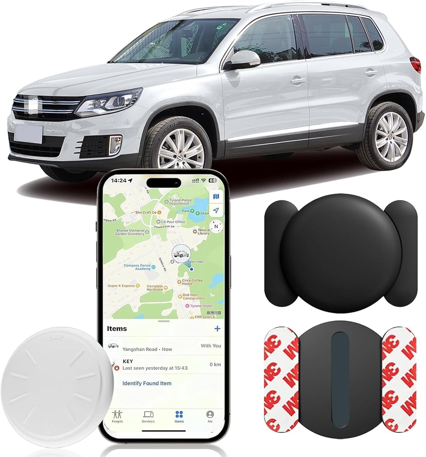 Mini Gps Tracker For Vehicles,Car Gps Tracker Work With Apple Find My(Ios Only),Full Global Coverage Location Tracker For Findin
