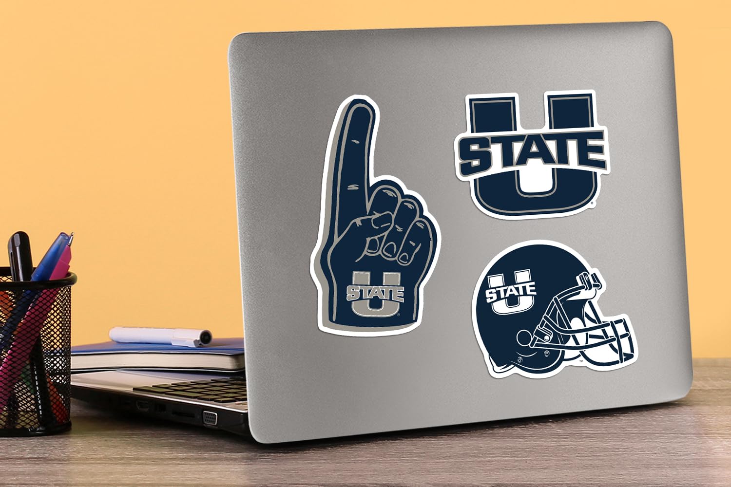 Utah State University 8Ct Vinyl Large Deluxe Stickers Variety Pack   Laptop, Water Bottle, Scrapbooking, Tablet, Skateboard, Ind