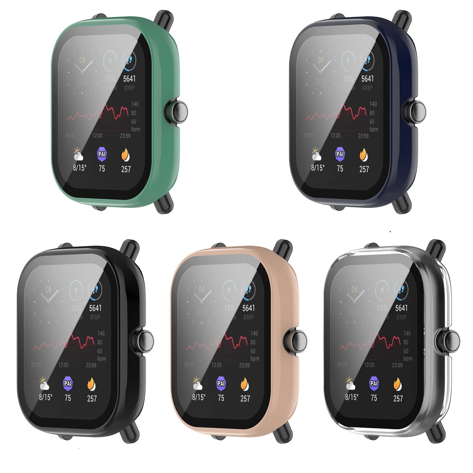 Compatible With Amazfit Gts 2 Mini Screen Protector Case, Hard Pc Ultra Thin Bumper Overall Shock Proof Scratch Resistant Protec