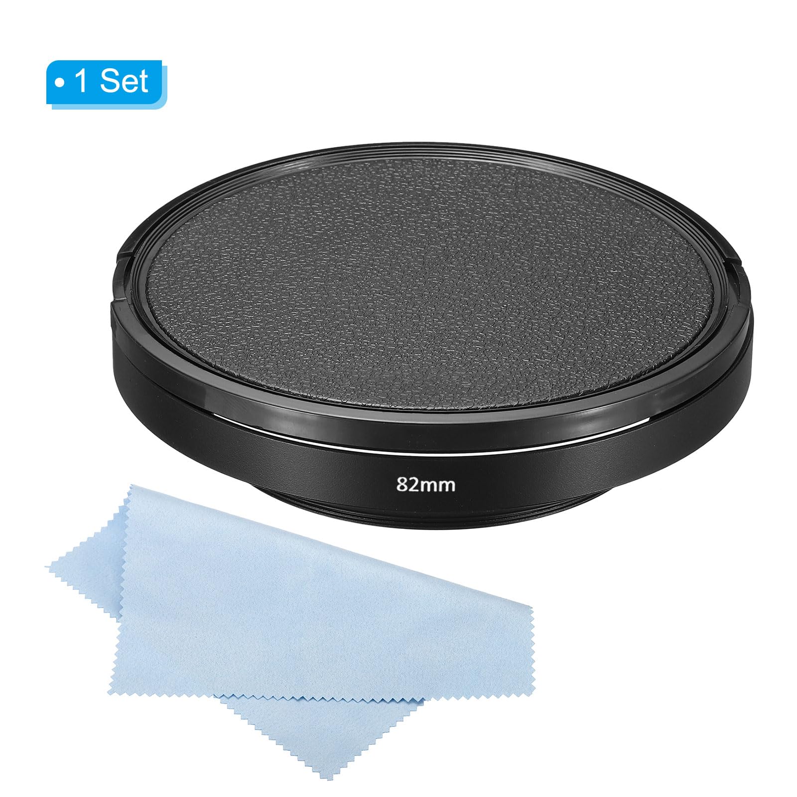 Patikil 82Mm Lens Hood, Wide Angle Matte Surface Anti Reflective Inside Hood With Cap And Cleaning Cloth For Camera Lens, Black