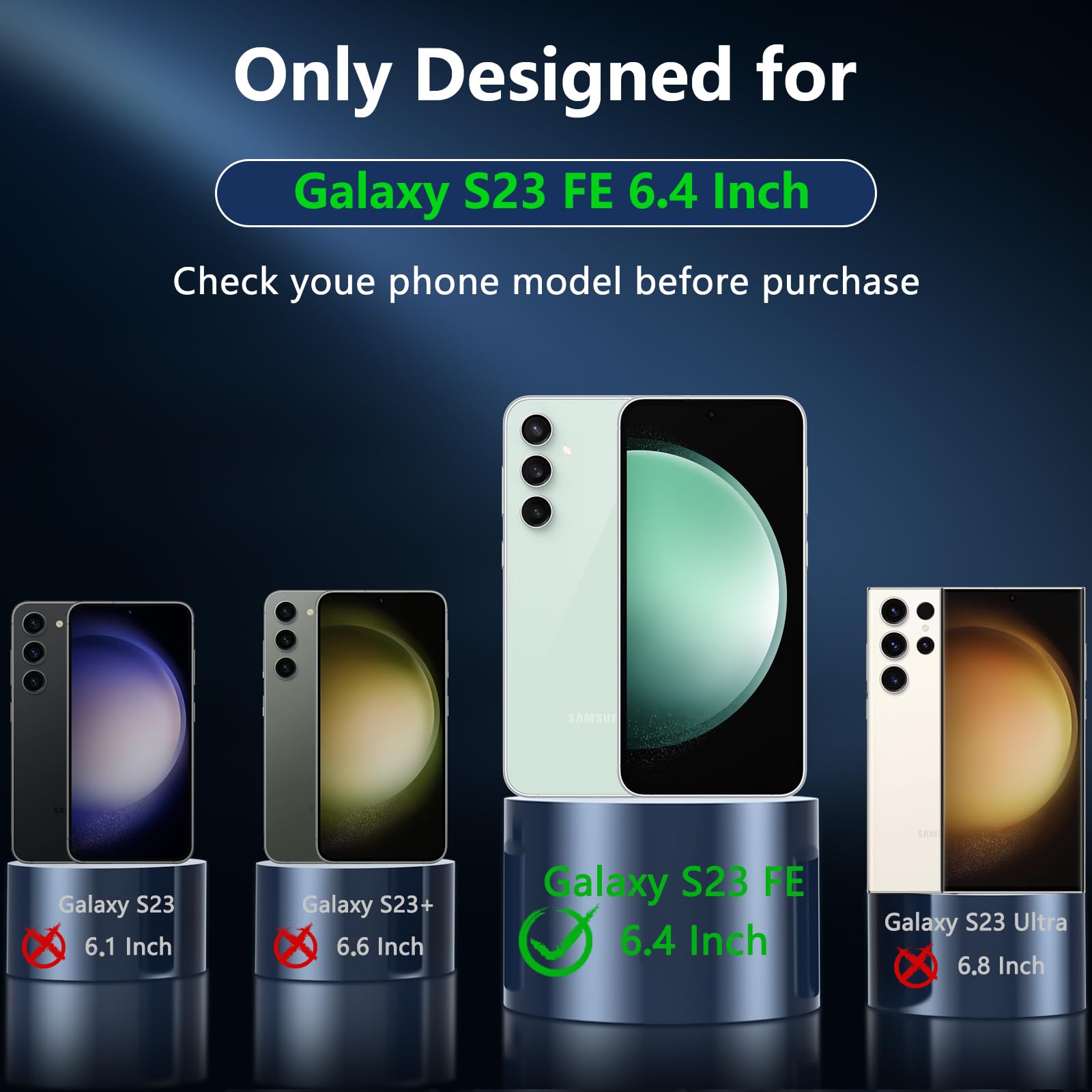 For Samsung Galaxy S23 Fe Case 6.4'',Magnetic Galaxy S23 Fe Case For Magsafe With Screen Protector [Military Grade Protection] S