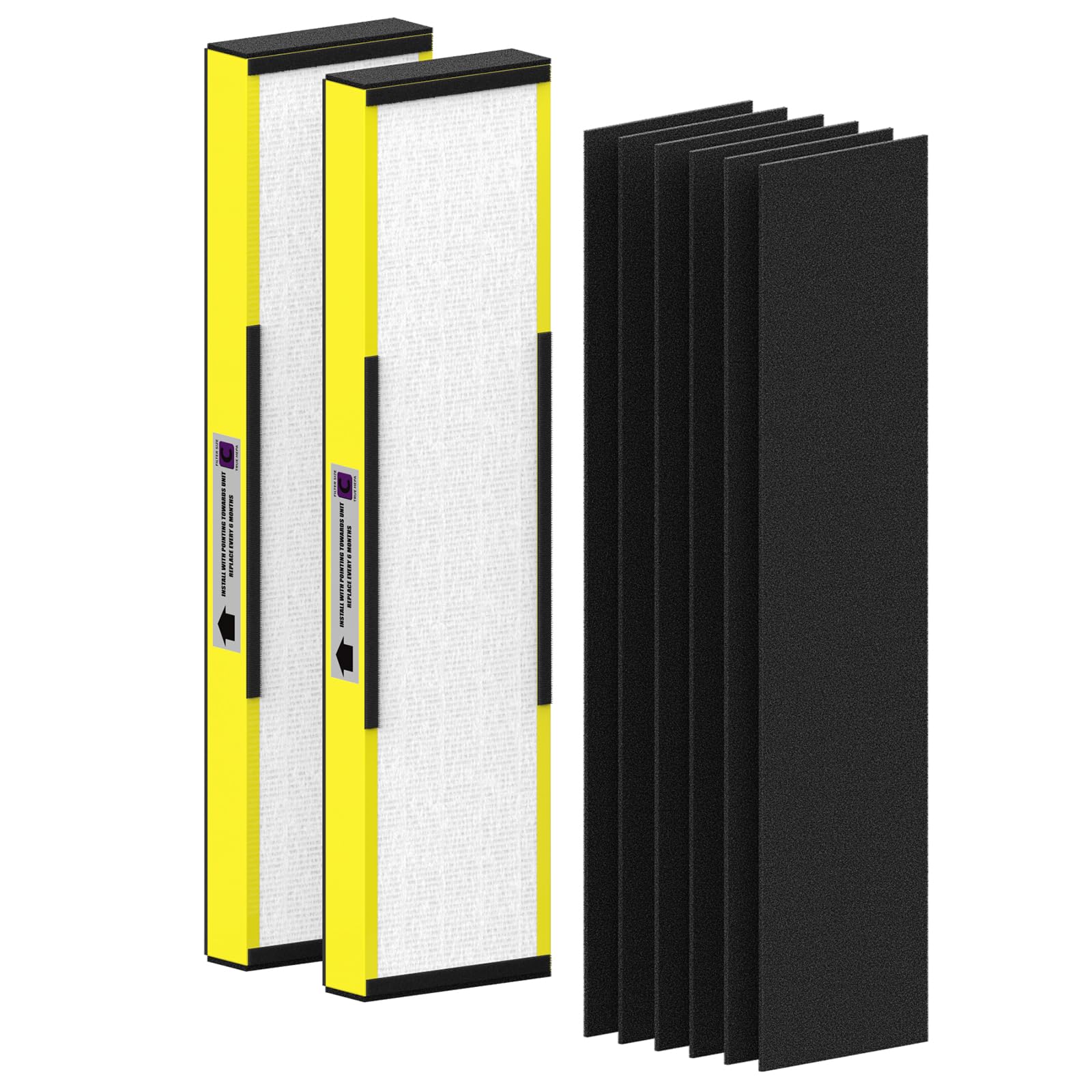 Fmdzfl 2 Pack Flt5000 True Hepa Replacement Filter C For Ac5000, Ac5000E, Ac5250Pt, Ac5350B, Ac5350Bca, Ac5350W, Ac5300B, Cdap55