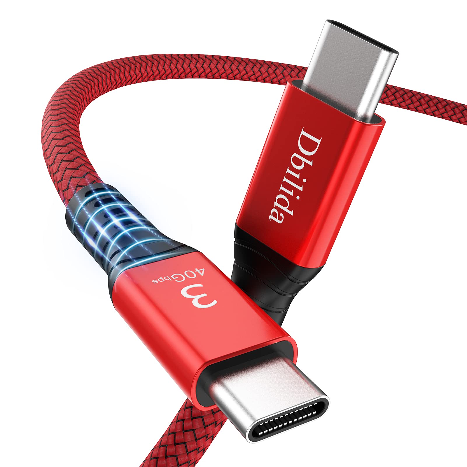 Dbilida 240W For Thunderbolt 3 Cable 40Gbps 6.6 Ft, Usb C Cable With Pd 3.1, Single 8K/5K@60Hz, 4K 144Hz Dual 4K For Iphone 15/Plus/Pro/Pro Max, Egpu,Macbook Pro, Docking, Hub, Ssd
