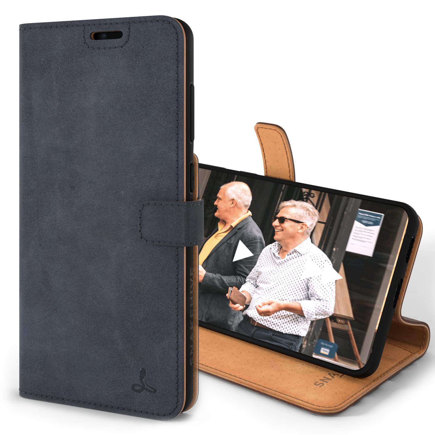 Snakehive Leather Wallet for Samsung Galaxy S21 FE 5G - Real Leather Wallet Phone Case - Genuine Leather with Viewing Stand and 