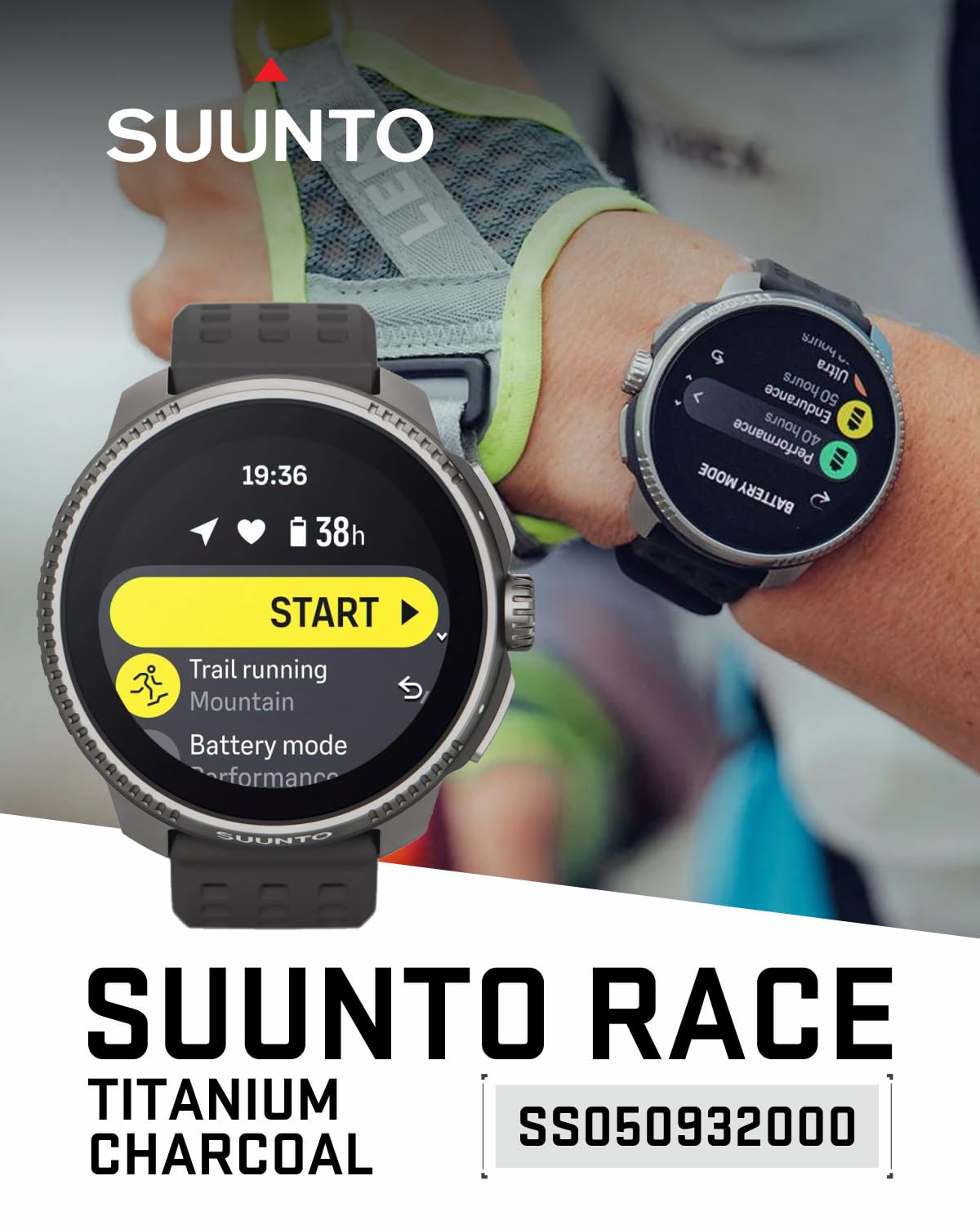 Suunto Race Sports Titanium Smartwatch, Charcoal, Gps Tracker W/Clearer Amoled Touchscreen, Dual-Band Gnss & Global Offline Map,