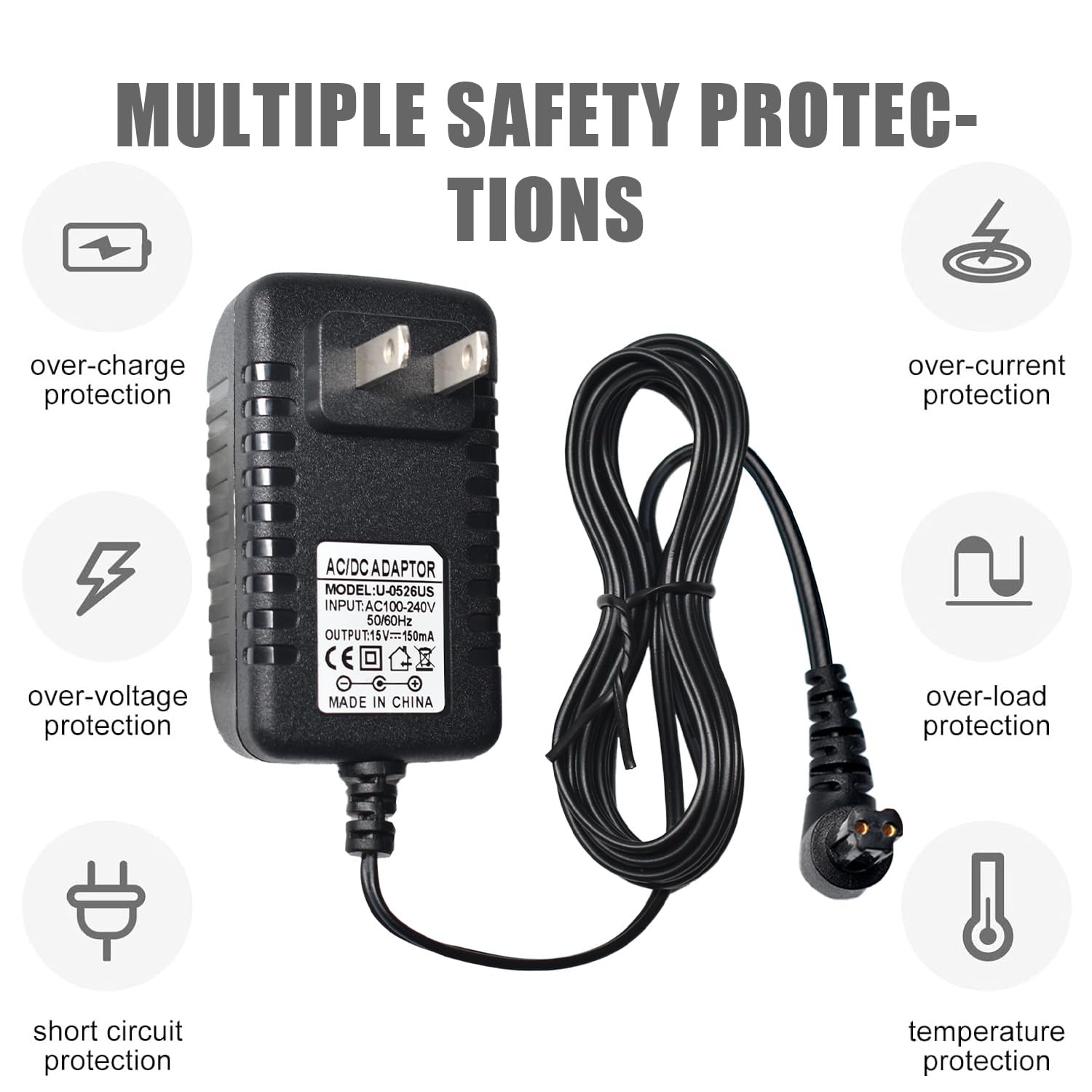 15V Charger For Black And Decker Dustbuster Handheld Vacuum Replacement Charger Power Cord