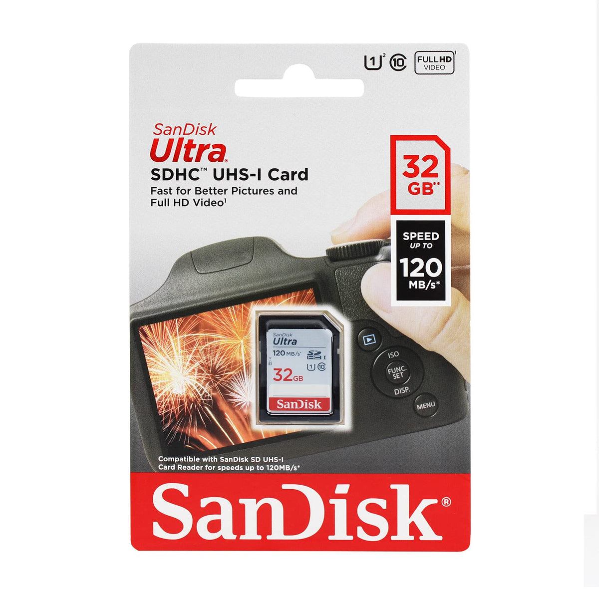 Sandisk Text Sandisk 32Gb Sd Class 10 Sdhc Flash 48Mb/S Memory Card, Fba_118882 ...