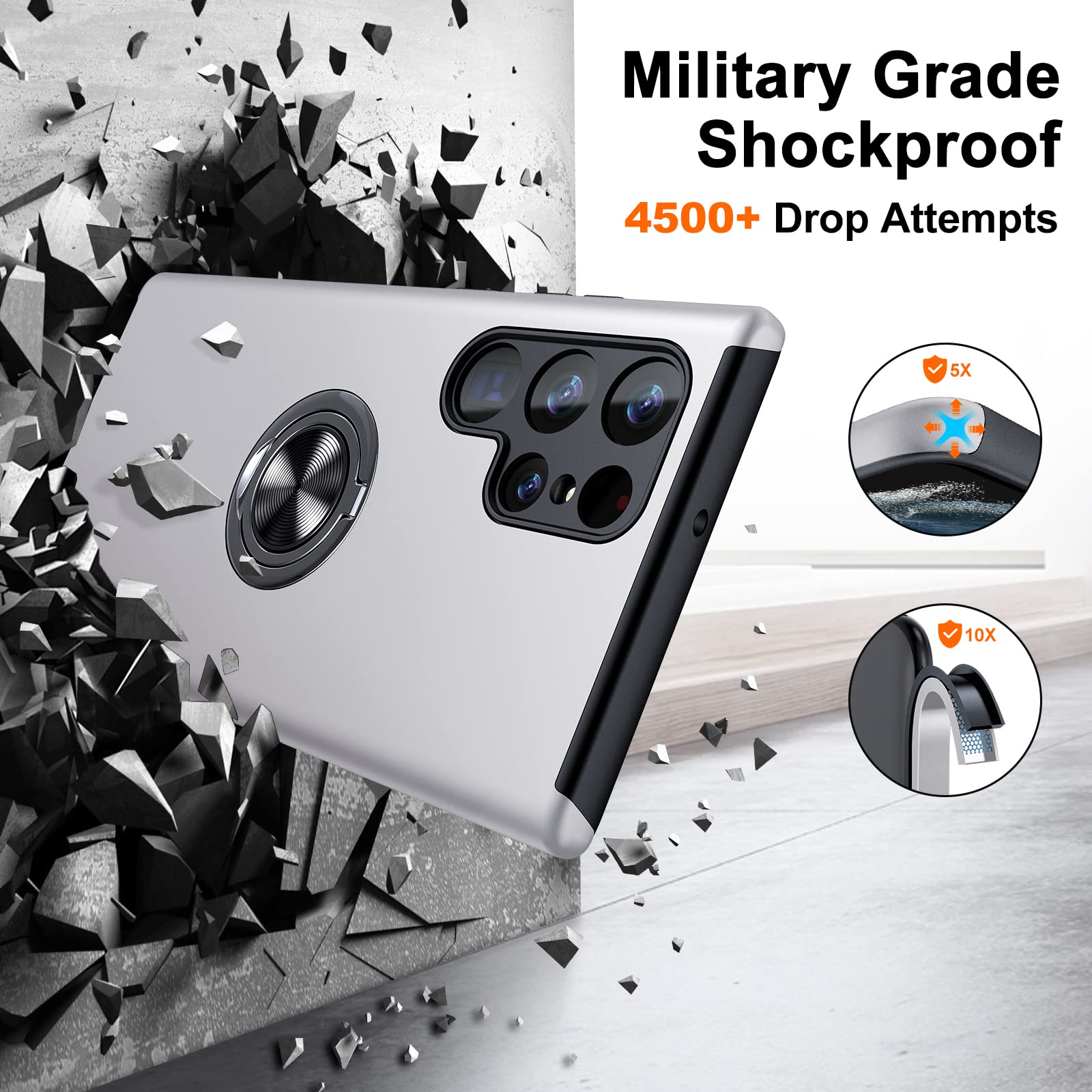 Jame For Samsung Galaxy S22 Ultra Case, [Not For S22 Or S22 Plus], Slim Soft Bumper Protective Case For Samsung S22 Ultra Case,