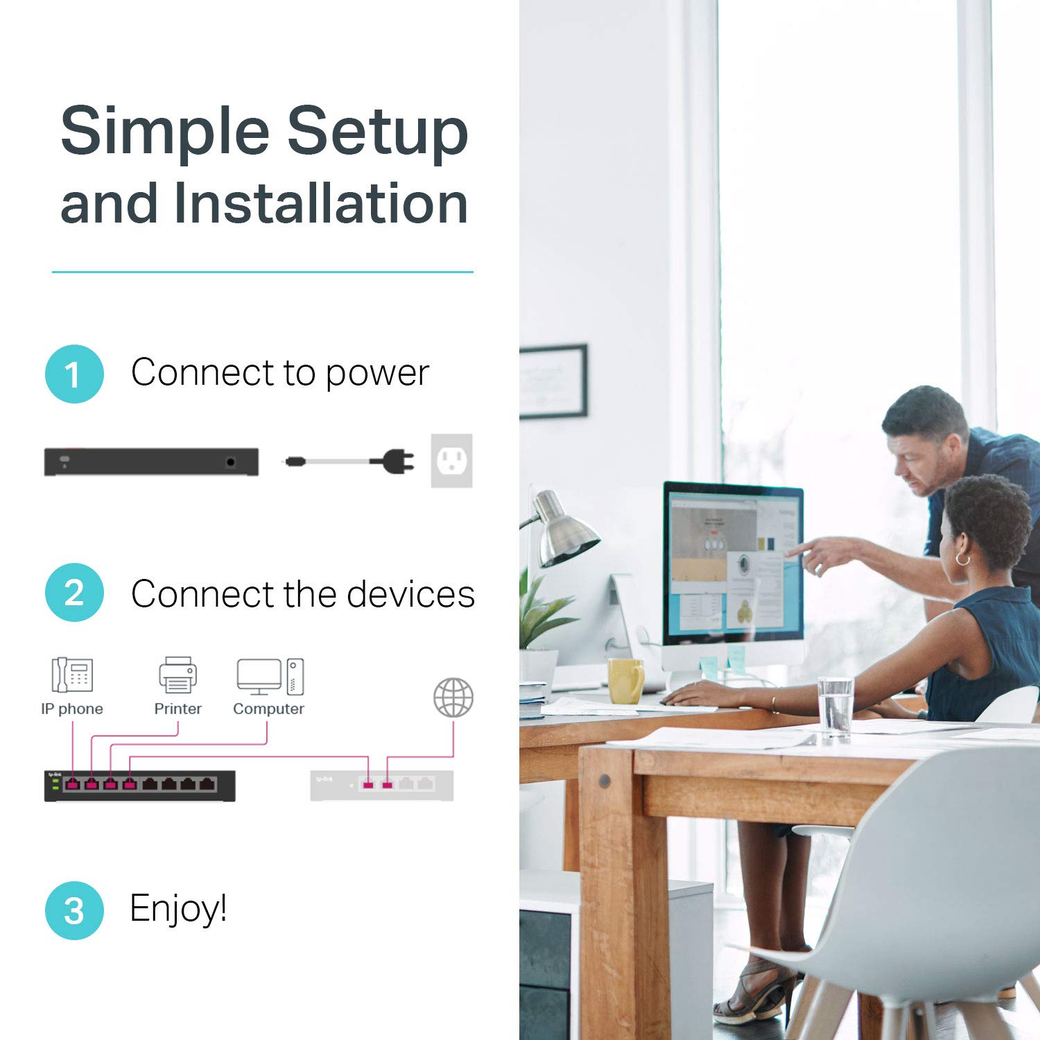 Tp Link Tl Sg1008Mp V2  8 Port Gigabit Poe Switch  8 Poe+ Ports @153W  Rackmount  Plug & Play  Sturdy Metal  Shielded Ports  Lim