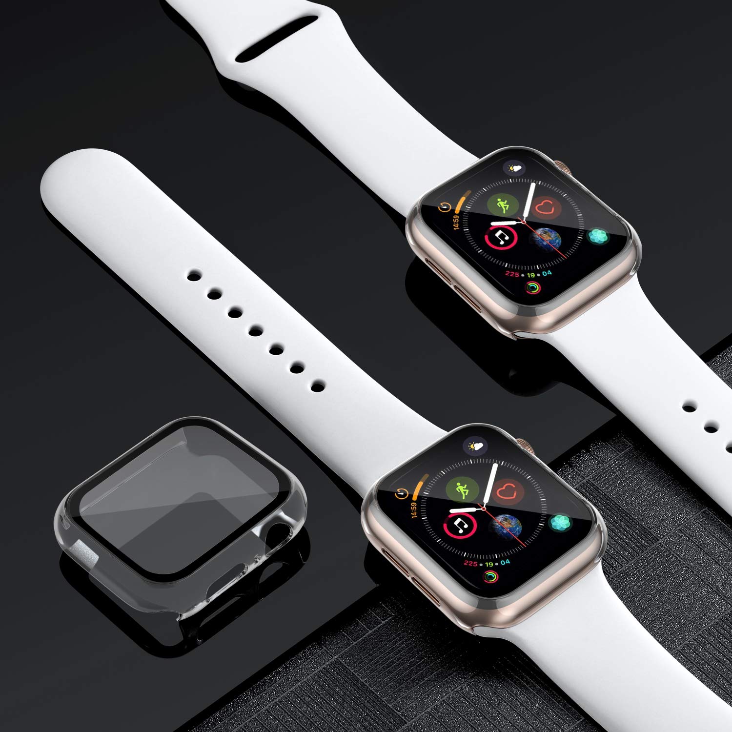 Charlam Case Compatible With Apple Watch 42Mm Series 3 2 1 Built In Screen Protector All Around Thin Bumper Full Cover Hard Pc P