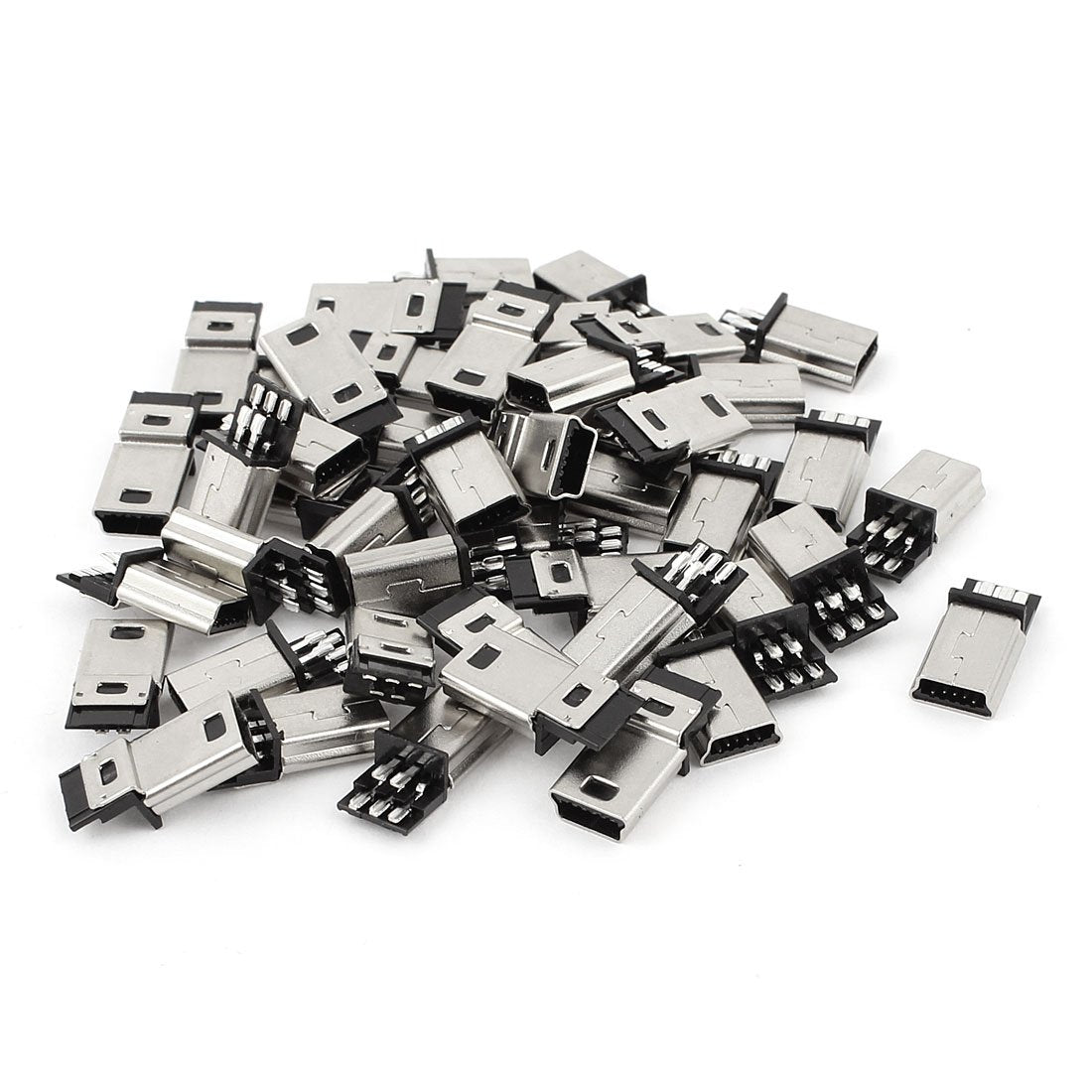 uxcell Mini USB Type B Male Solder Connector Silver 45 Pcs – Electroeshop