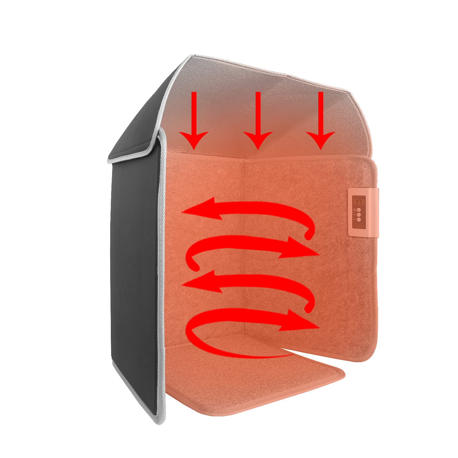 Maxcom Portable Electric Space Heater With Timer, Extra Warmth For Legs, Ankles, Feet   Foldable & Portable & Quiet Heating   Fo