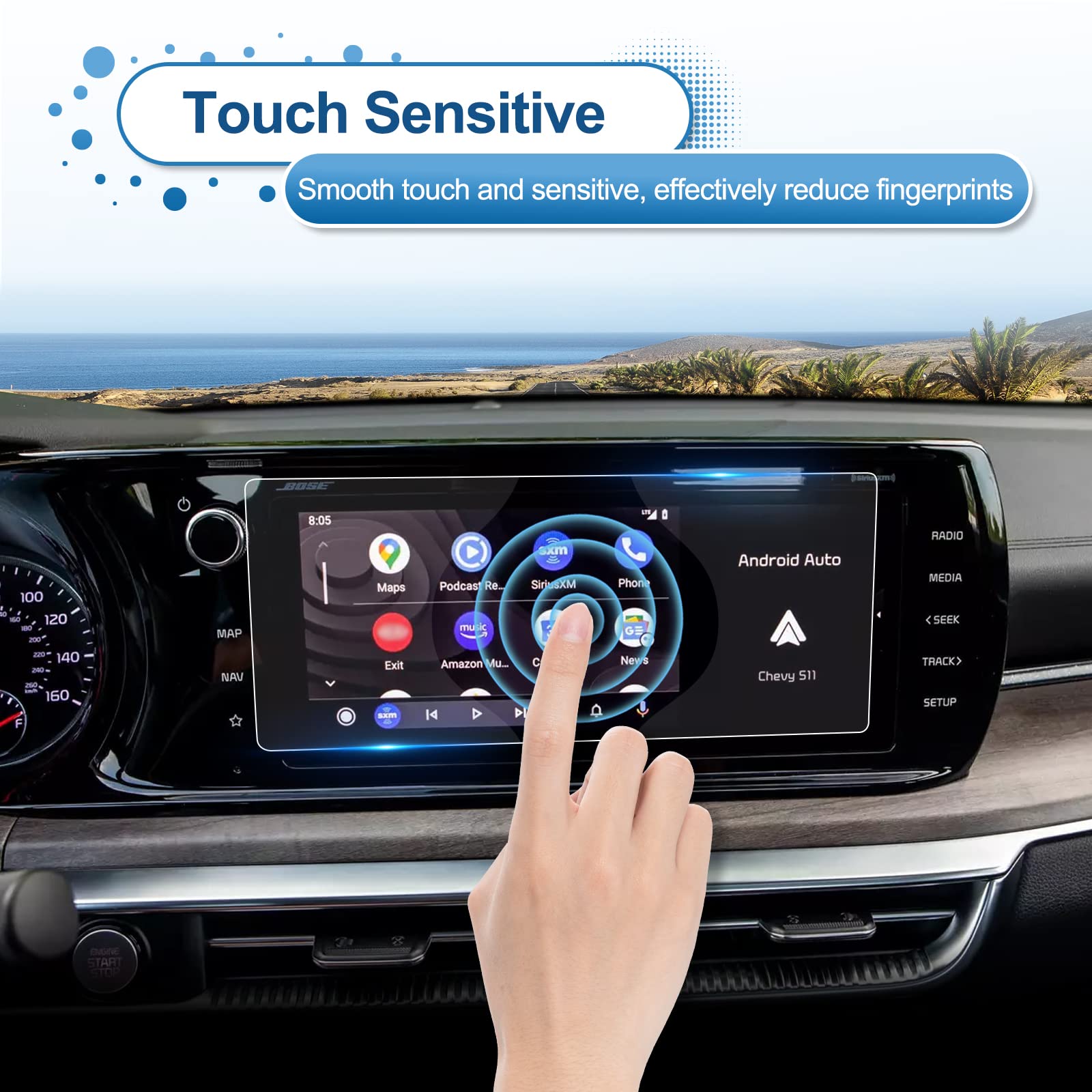 Coleya 2021 2022 2023 2024 K Ia K5 Screen Protector For Kia K5 (Gt Line/Ex/Gt) 10.25 Inch Touch Screen, 9H Hardness Tempered Gla