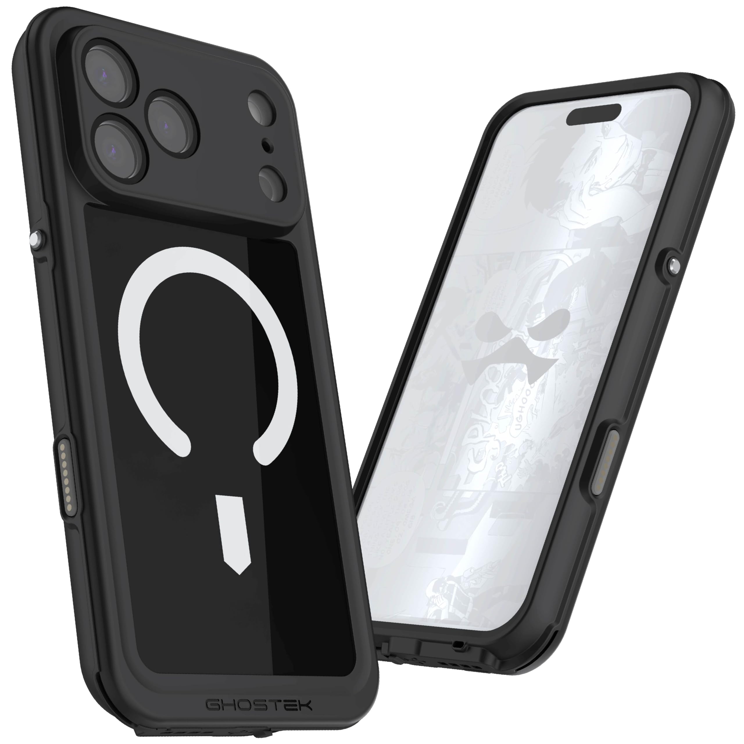 Ghostek Nautical Slim iPhone 17 Pro Max Waterproof Case - Built-in Screen and Camera Lens Protector, Compatible with MagSafe Acc
