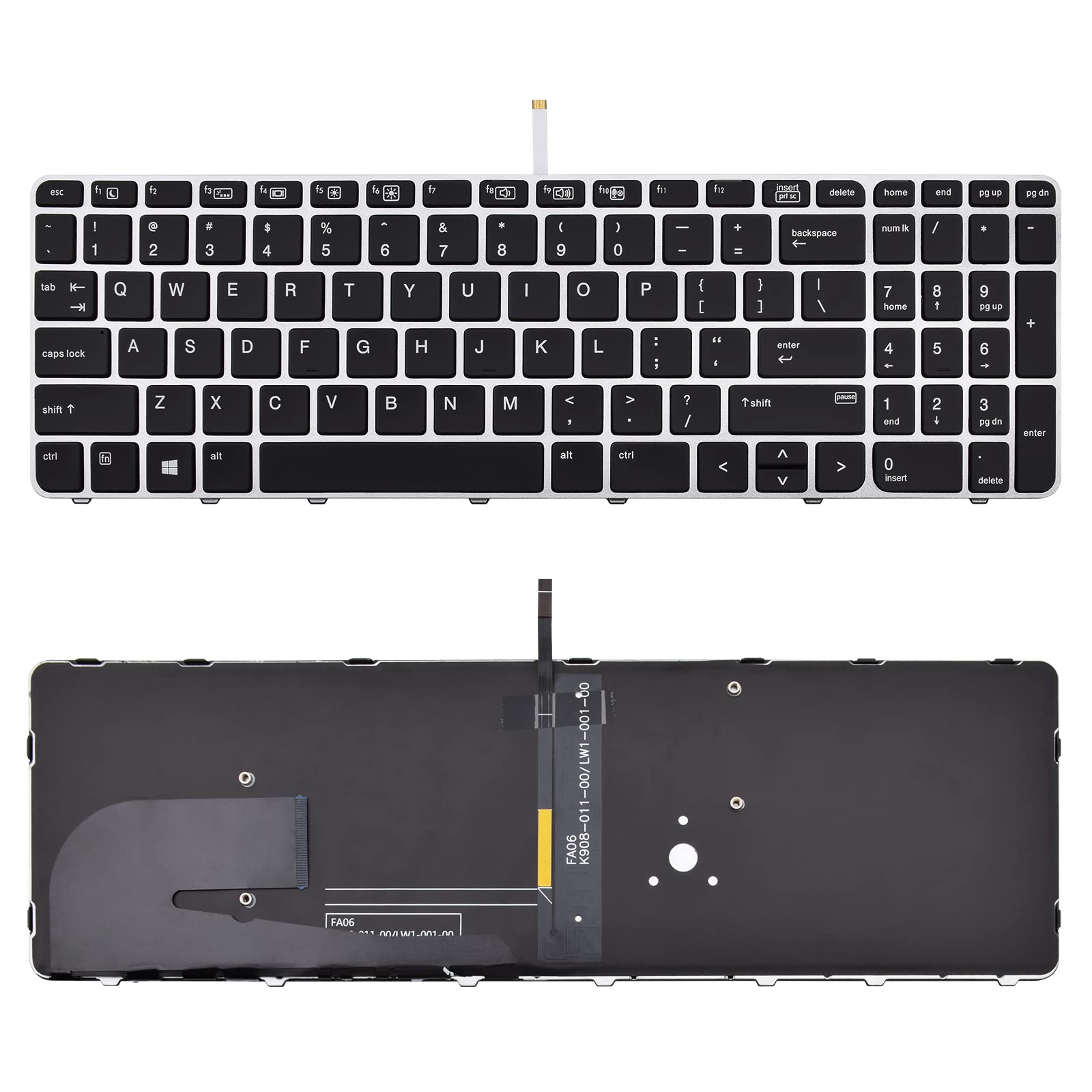 Sunmall Replacement Keyboard Compatible With Hp Elitebook 755 G3,755 G4,850 G3,850 G4,Zbook 15U G3 With Backit And No Trackpoint