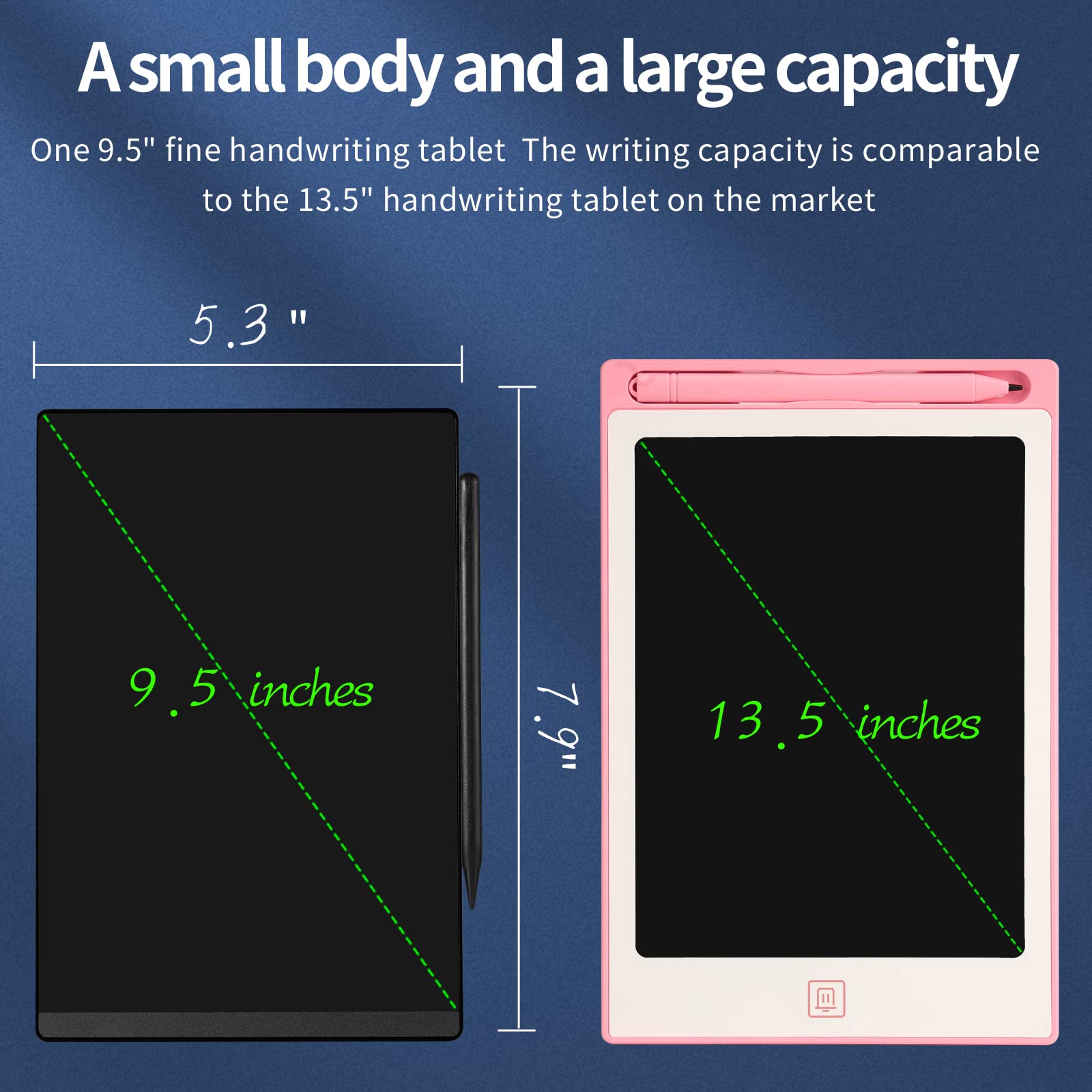 Amoretti Sonnet Lcd Writing Tablet, 9.5In Erasable Reusable Electronic Drawing Pads, Electronic Scratchpad For Kids And Adults,