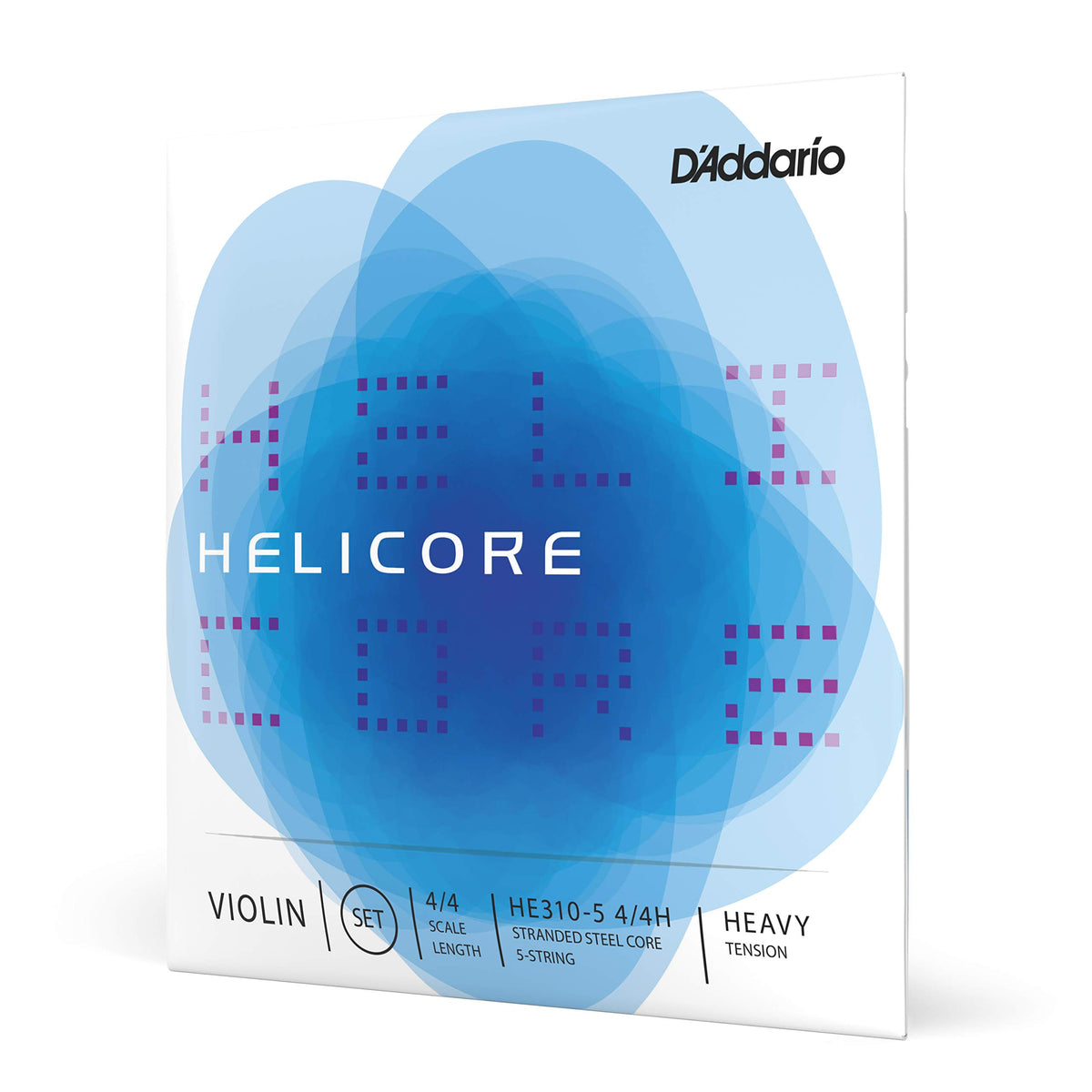 D'Addario Helicore Violin 5 String Set, 4/4 Scale, Heavy Tension