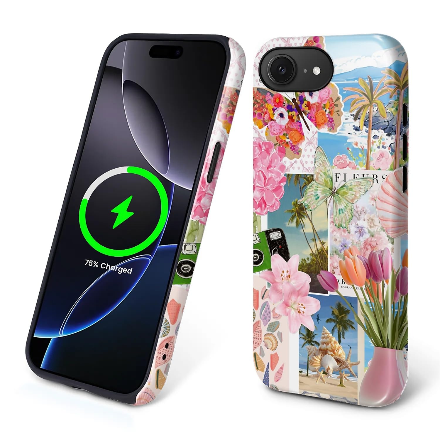 Flivro Magnetic Case for iPhone 16e, Compatible with Magsafe,PC Hard Shell & Silicone Inner Bumper, Anti-Scratch Full-Body Cover
