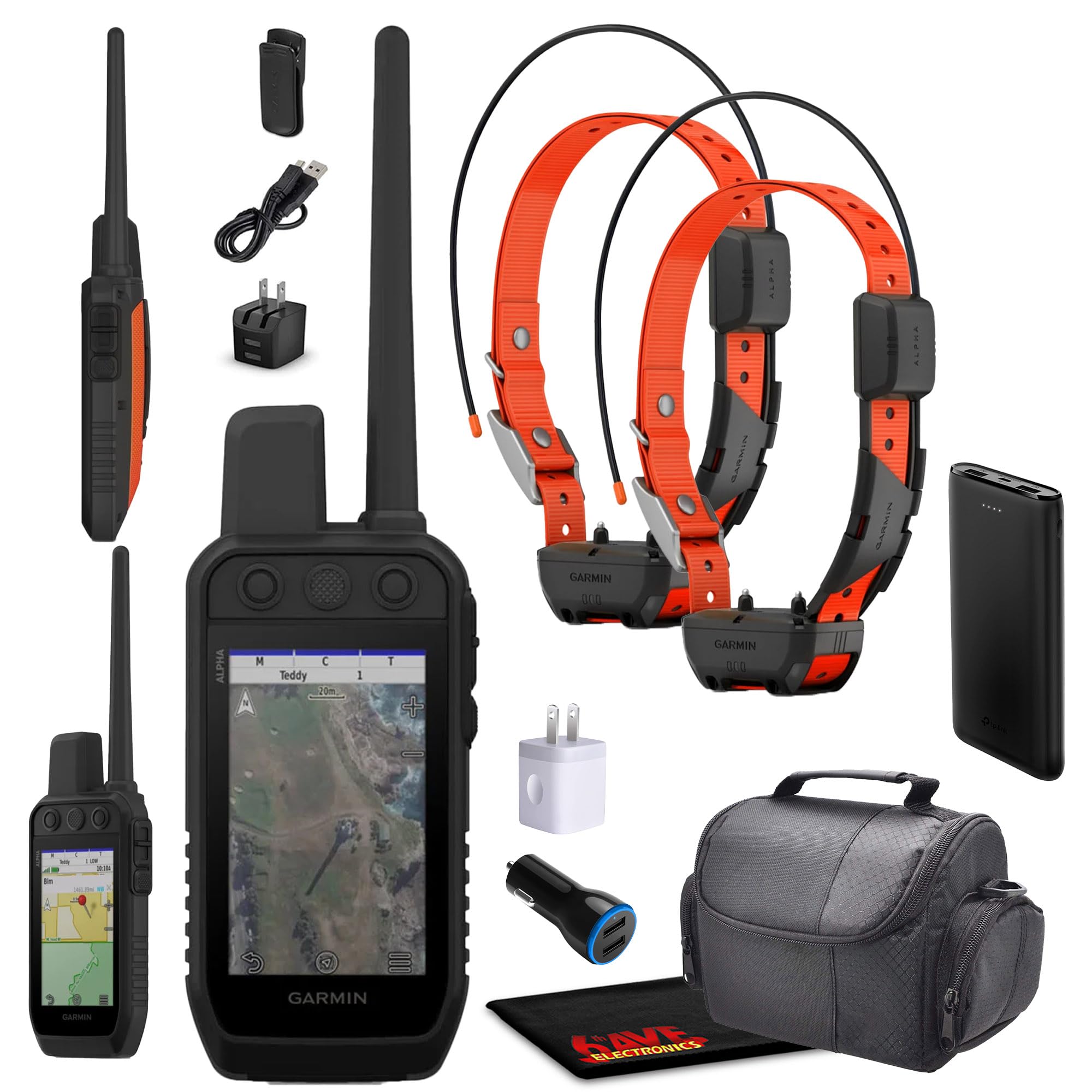 Garmin Alpha 300 Handheld Advanced Tracking and Training System for Hunting Dogs with 2x Garmin Alpha TT25 Tracking Collar for D