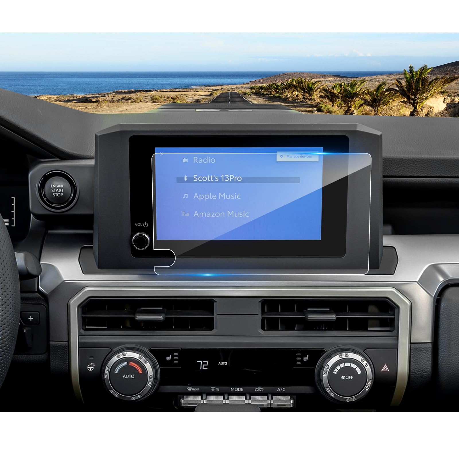 Coleya For 2024 Toyota Tacoma Screen Protector, 8 Inch Touchscreen (Sr/Sr5/Trd Prerunner/Trd Sport/Trd Off Road), 9H Tempered Gl