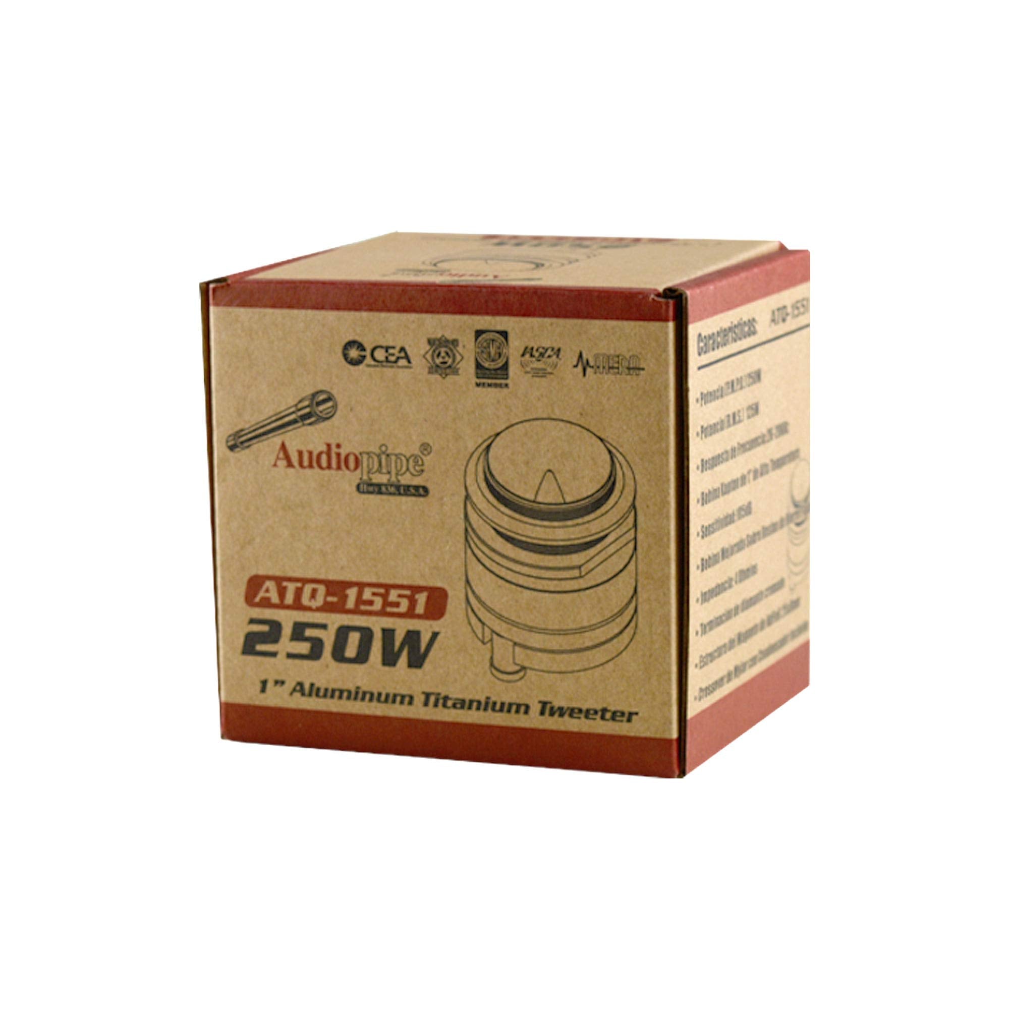 Audiopipe 1'' Aluminum Titanium Tweeter 250W Max 4Ohm Sold Each