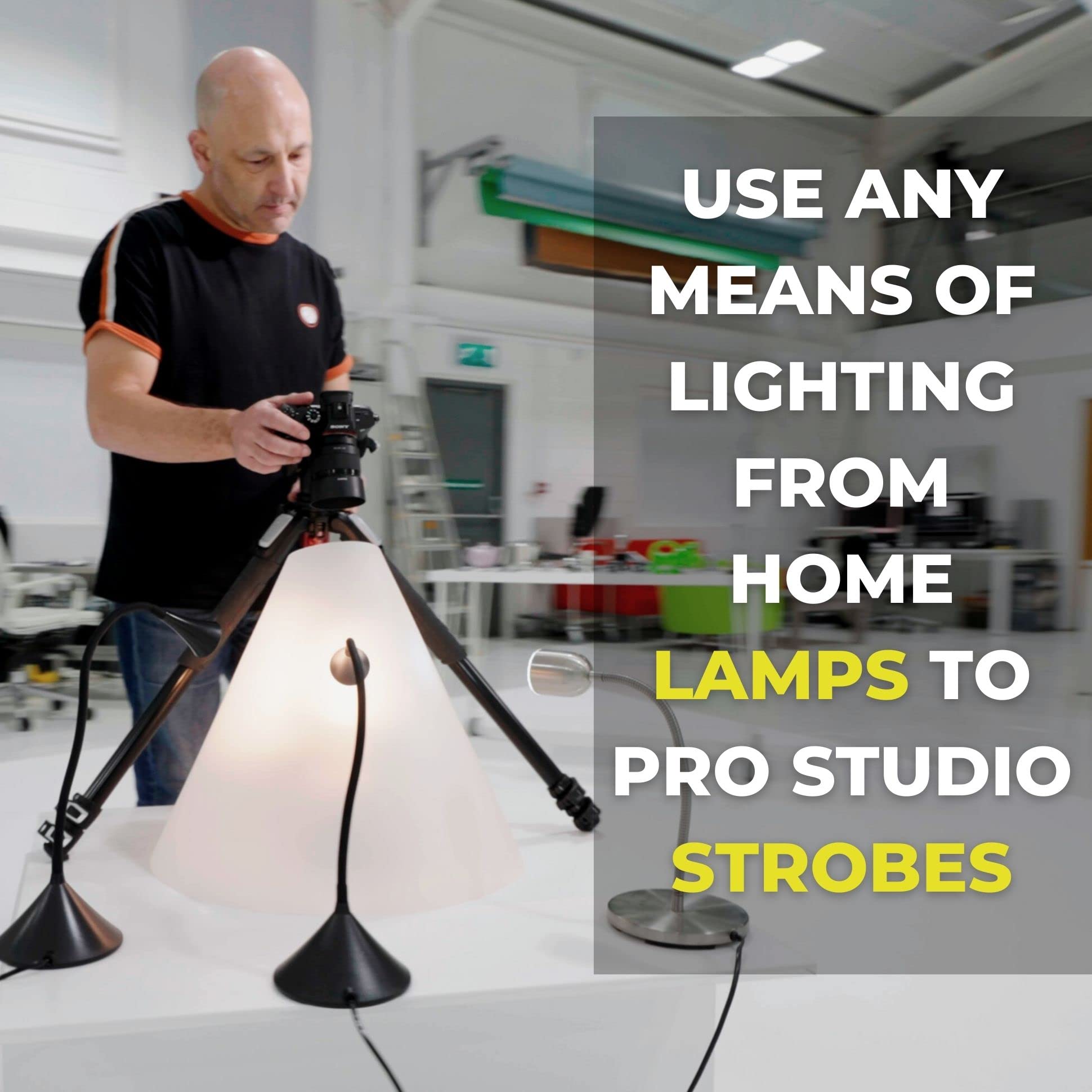 V Flat World The Light Cone X Karl Taylor Photo Light & Photo Flash Diffuser   360 Diffusion For Shooting Reflective Objects Alt