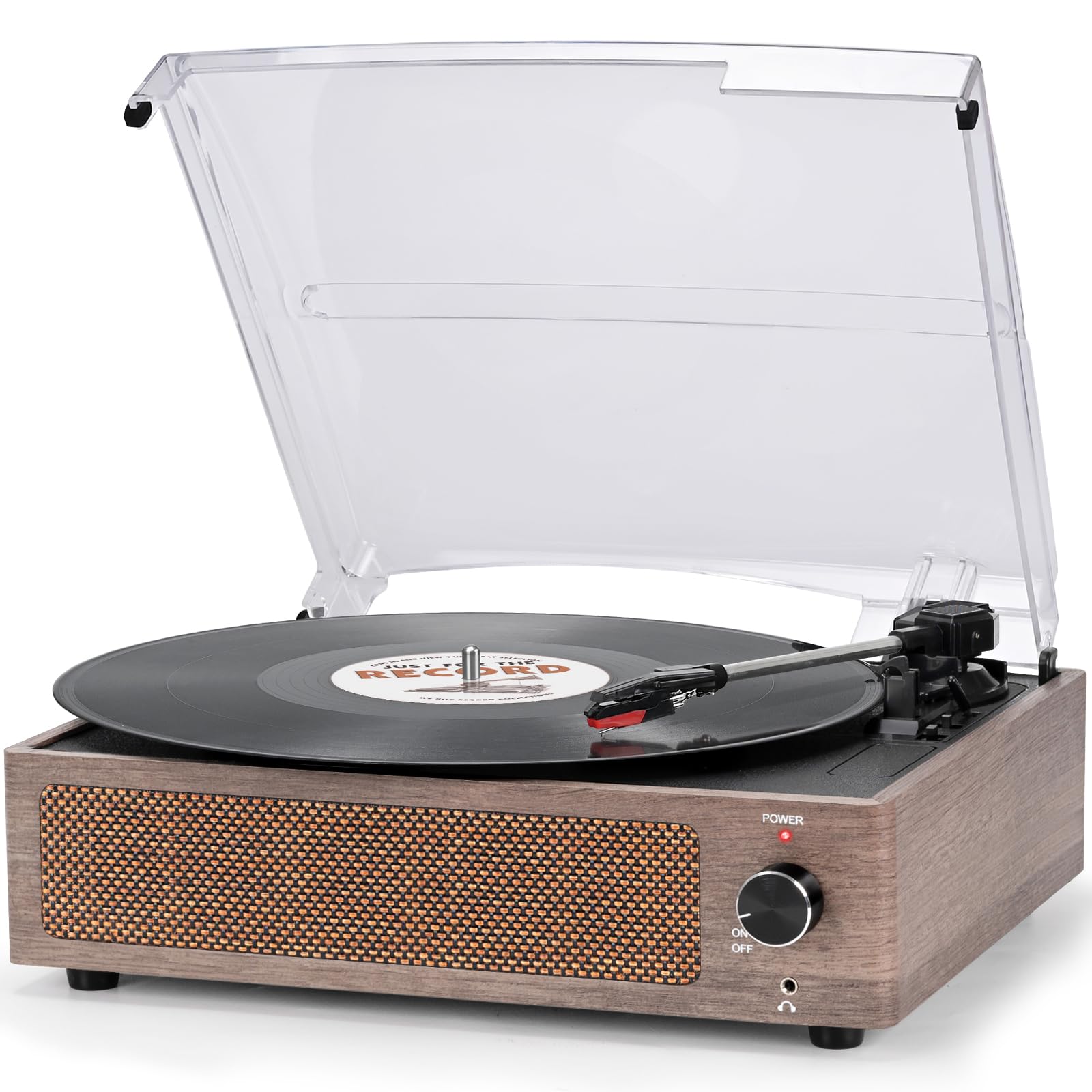 Vintage Record Player with Speakers Turntable for Vinyl Records Belt-Driven Turntable 3-Speed 3 Size Wireless Playback Headphone