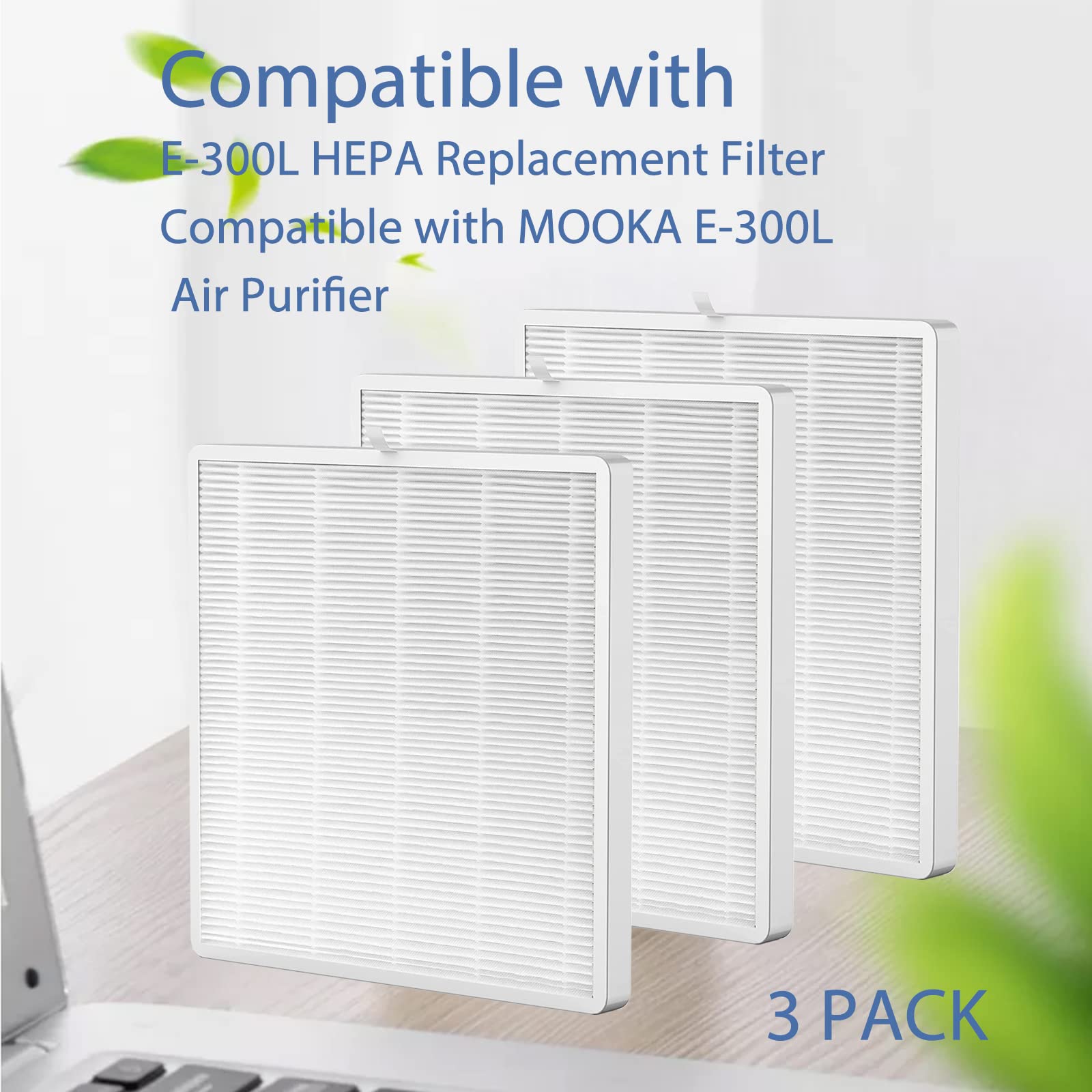 Ontheone E 300L True Hepa Replacement Filter Compatible With Mooka And Mooka Family E 300L Air Cleaner Purifier For Large Room,
