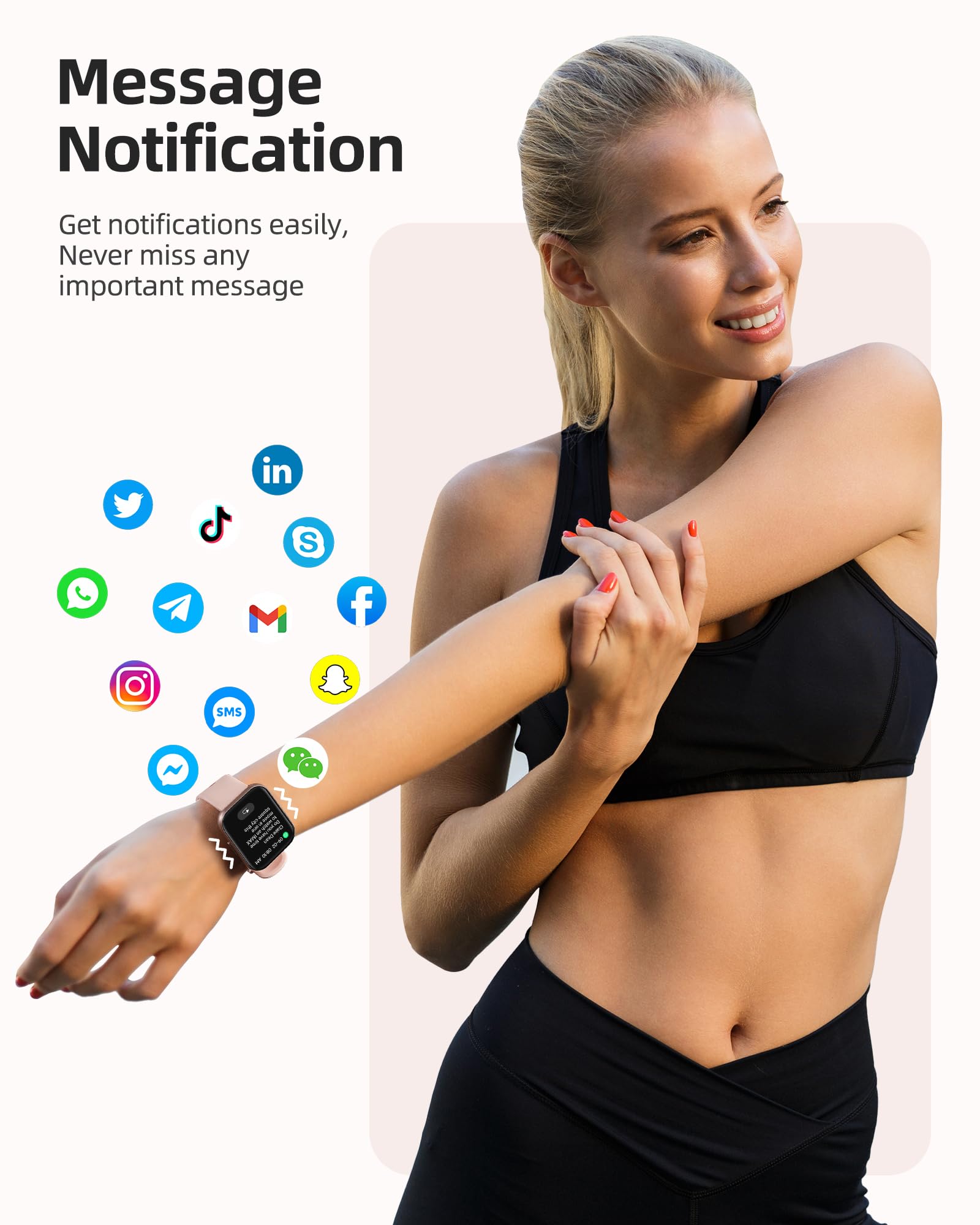 Parsonver Smart Watch, 5Atm Waterproof Swimming Tracker Watch, 1.8'' Hd Screen Fitness Tracker With 110+ Sport Modes, Heart Rate