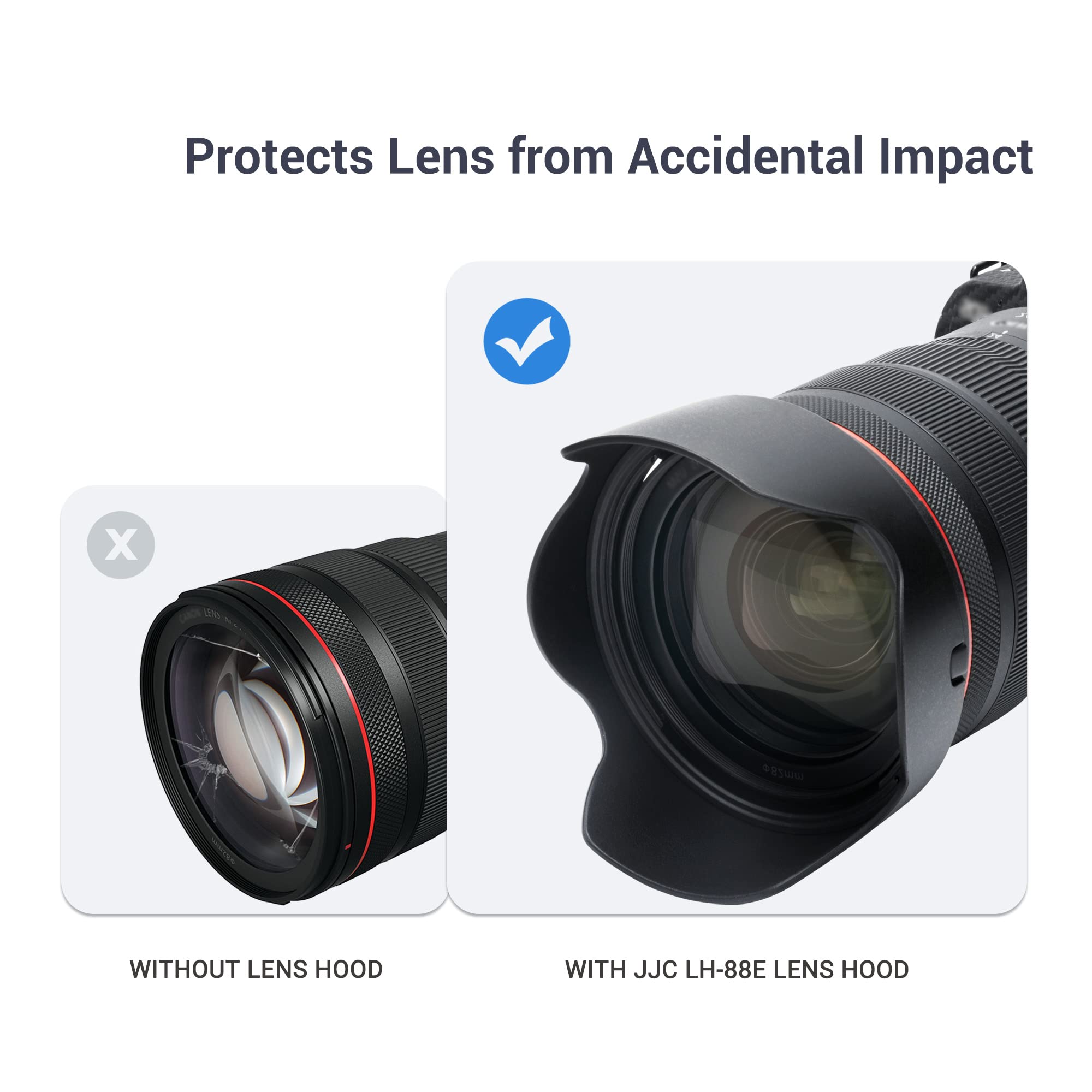 Lens Hood For Canon Rf 24 105Mm F2.8 L Is Usm Z,Rf 24 70Mm F2.8 L Is Usm Lens,Reversible Lens Shade Replace Canon Ew 88E Lens Ho