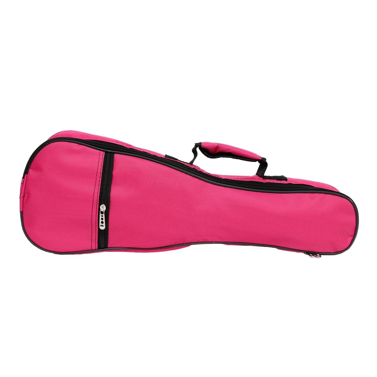 Hot Seal Waterproof Durable Colorful Ukulele Case Bag With Storage (23/24In, Rose Pink)
