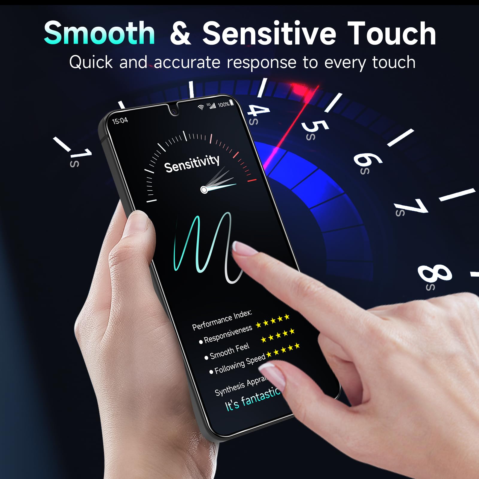 Ywxtw Ez Unlock For Samsung Galaxy S24 Privacy Screen Protector, [0.1S Ultrasonic Fingerprint Support] [Not Glass] 25 Anti Spy P