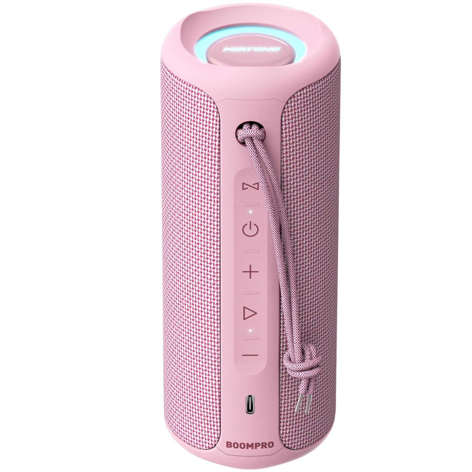 Miatone Portable Bluetooth Speaker 36W Stereo Sound Bass Boost, Bluetooth 5.3 Tws Pairing (Pink)