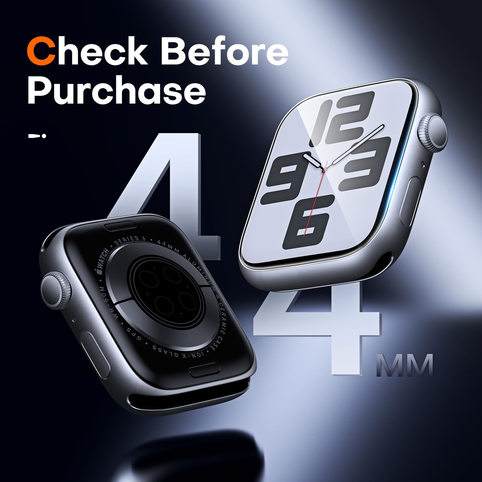 L?K 6 Pack Tpu Screen Protector For Apple Watch 44Mm Se Series 6/5/4   Anti Scratch No Bubbles [Touch Sensitive] Upgrade Flexibl