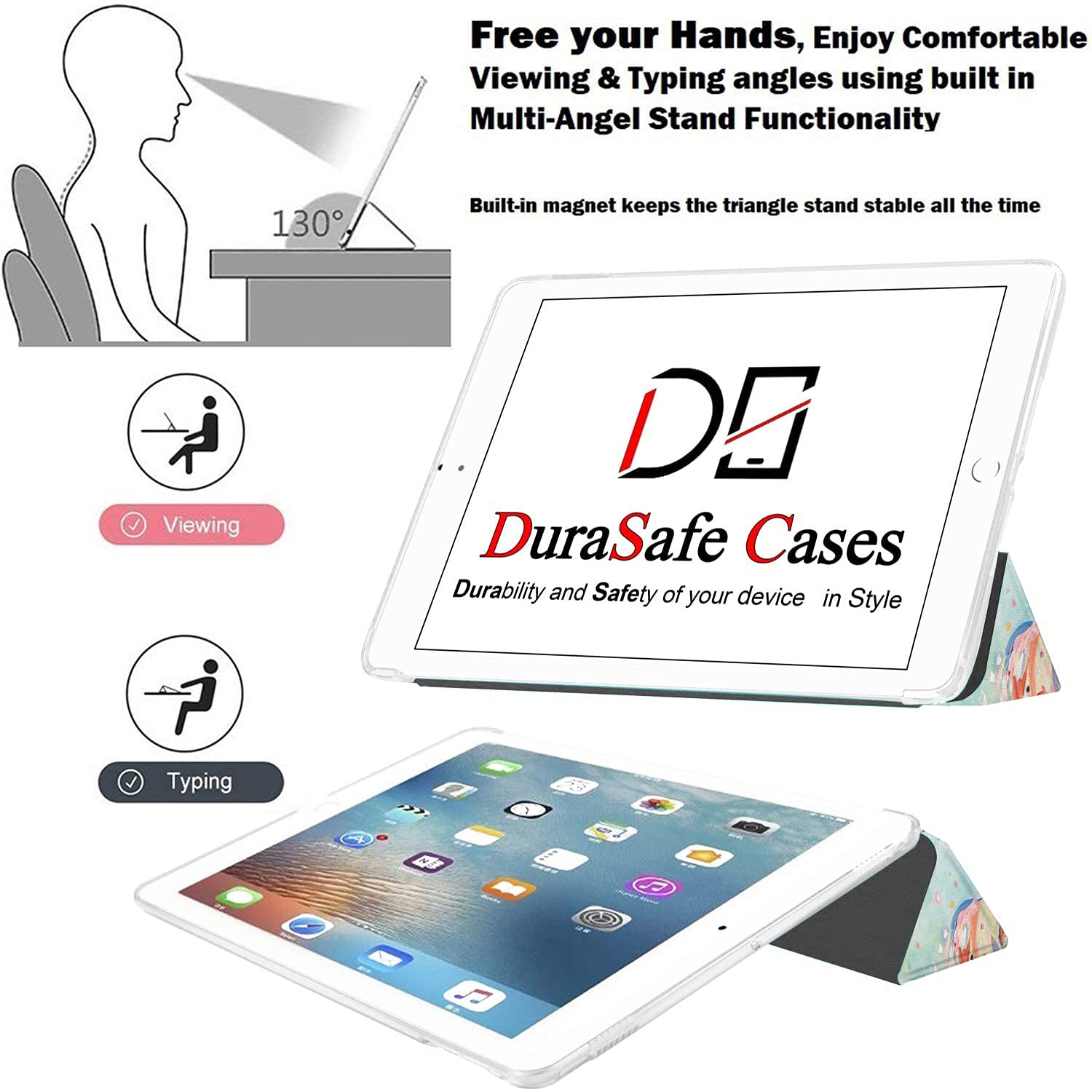 Durasafe Cases For Ipad Air 4Th 5Th Gen 2020 2022 Gen 10.9 Printed Case A2588 A2589 A2591 Mm9E3Ll/A Mm9D3Ll/A A2316 Mme23Ll/A Mm