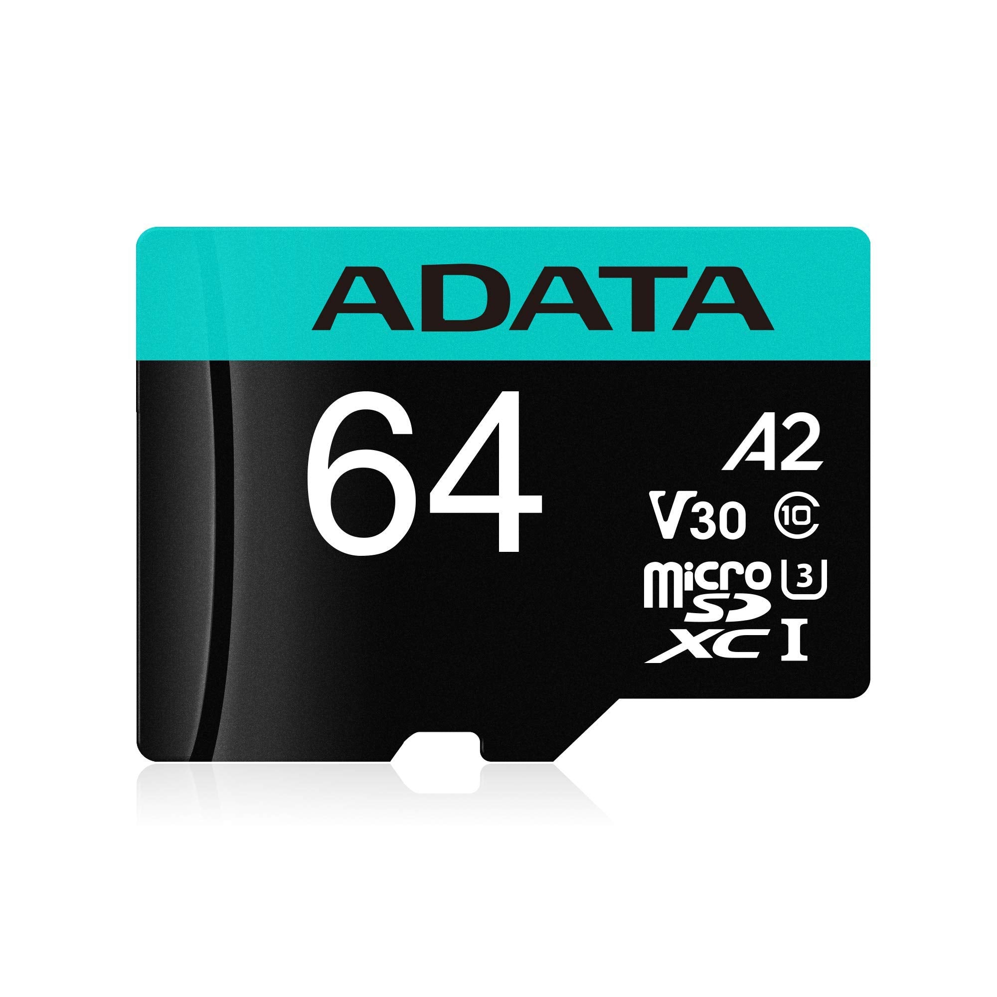 Adata Premier Pro 64Gb Microsdxc Uhs I U3 V30 Class 10 A2 Mircosd Memory Card With Adapter Ausdx64Gui3V30Sa2 Ra1