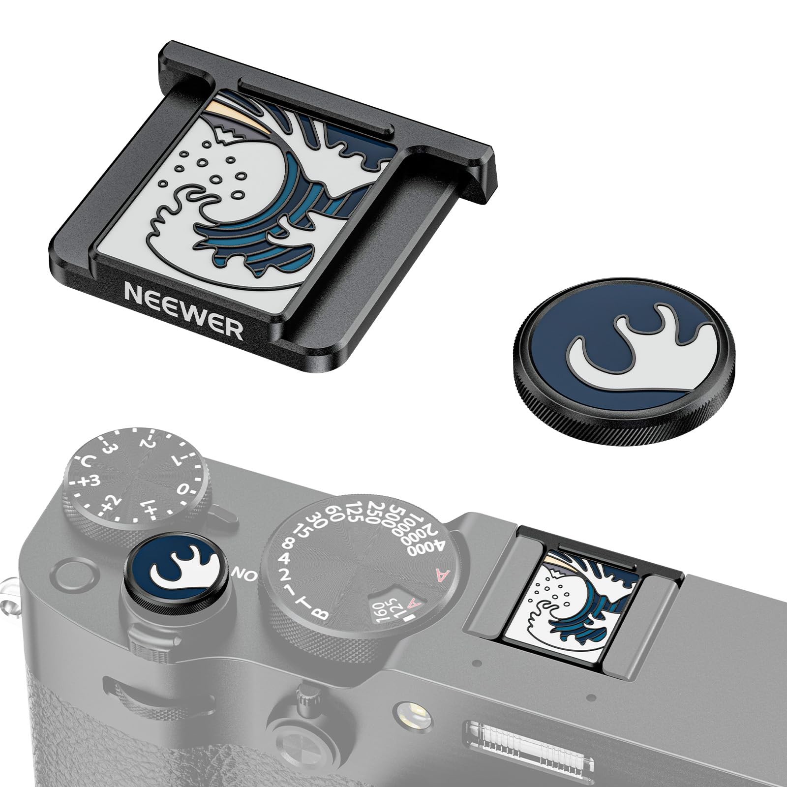 NEEWER X100V X100VI Hot Shoe Cover & Shutter Button Cap Set, Cold Shoe Cover with Shutter Release Button, Photography Accessorie