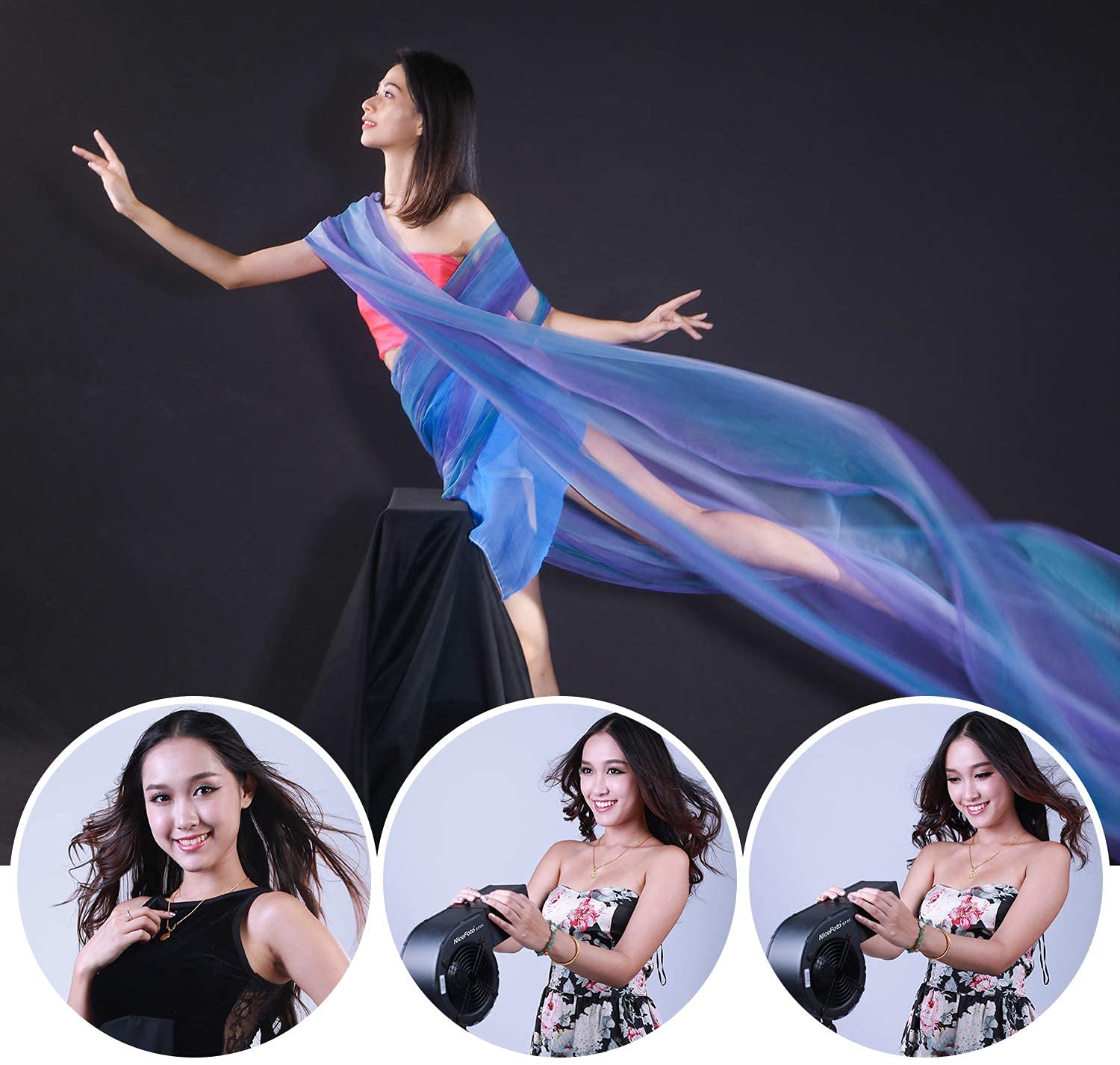 Nicefoto Sf 05 Wind Hair Blower Fan,Adjustable Speed Excellent Performance Remote Operation High Configuration Stage Fan,For Fas