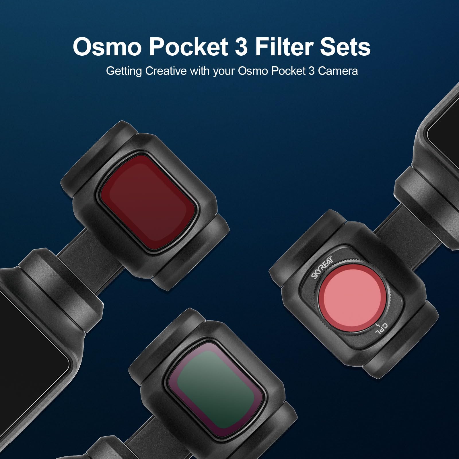 Skyreat Nd Filters Set For Dji Osmo Pocket 3 Creator Combo Accessories  6 Pack (Cpl/Nd8/Nd16/Nd32/Nd64/Nd128)