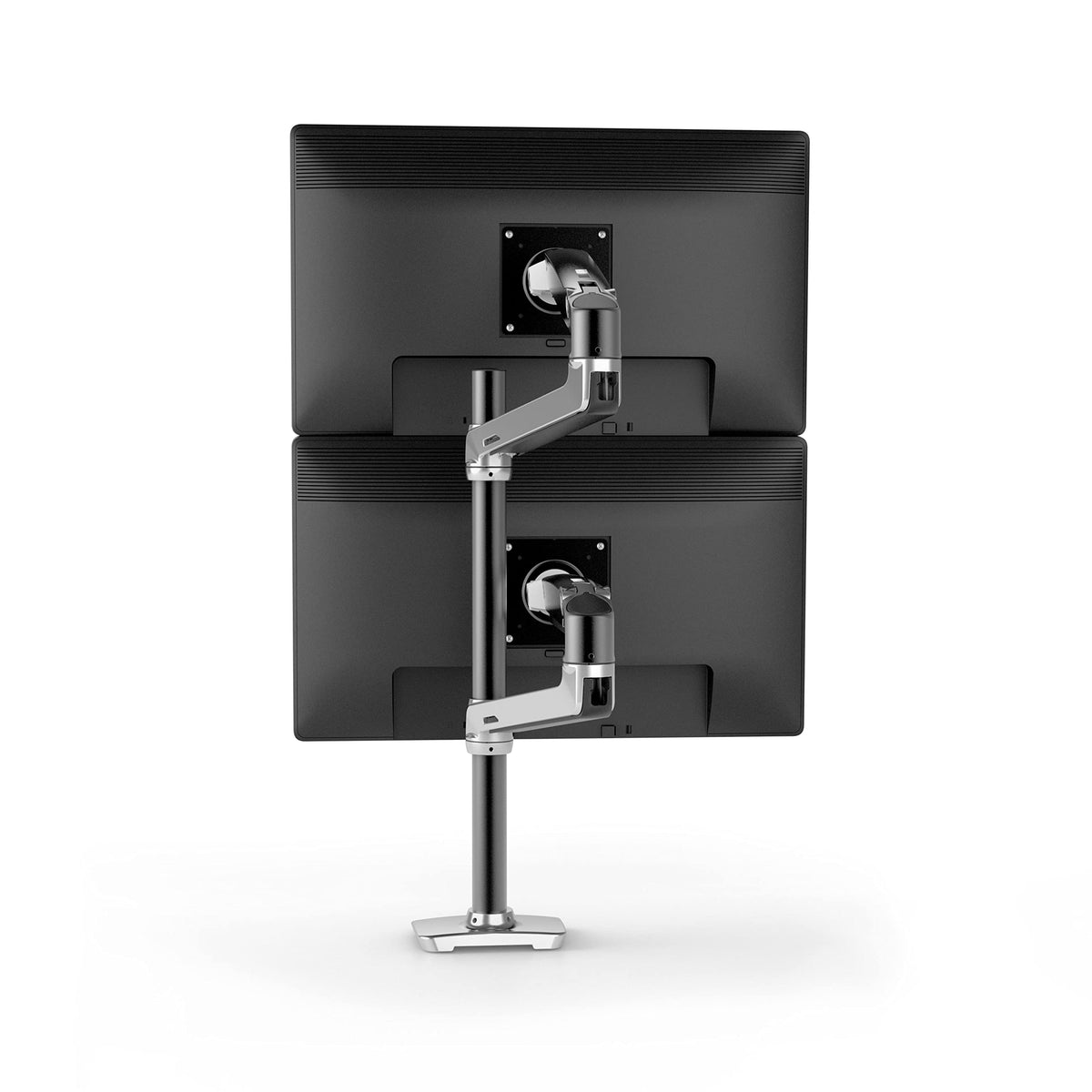 Ergotron � LX Vertical Stacking Dual Monitor Arm, VESA Desk Mount � for 2 Monitors Up to 40 Inches, 7 to 22 lbs Each � Tall Pole, Polished Aluminum