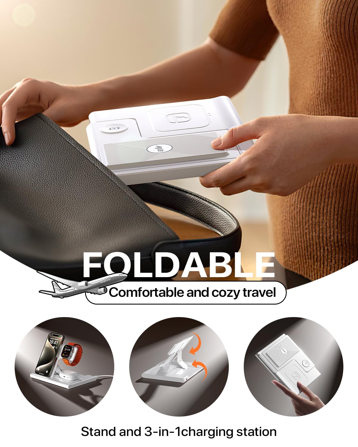 Exw [2024 Upgraded] Charging Station, 3 In 1 Charging Station For Apple Devices, Wireless Charger Stand For Iphone 16 15 14 13 1